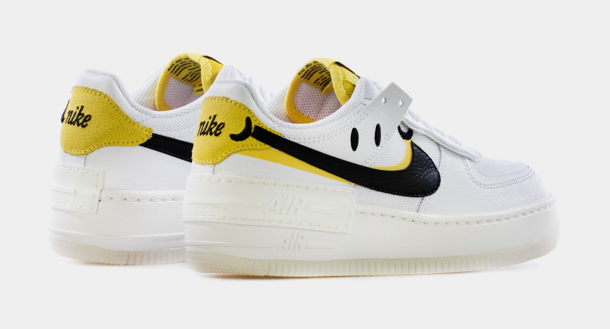 Nike Air Force 1 Shadow Smile Women's Shoes, White/Yellow, Size: 8.5