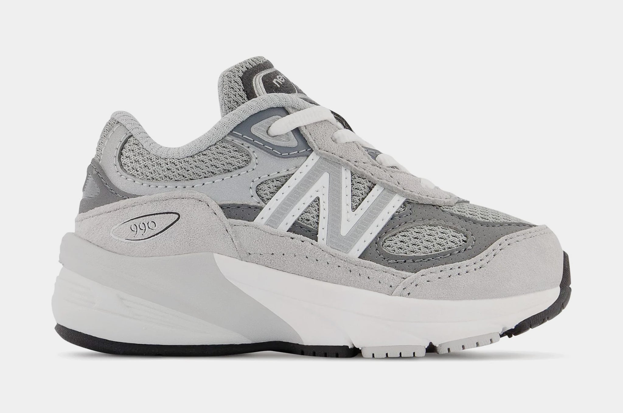 New Balance 990V6 Infant Toddler Running Shoes Grey Silver 