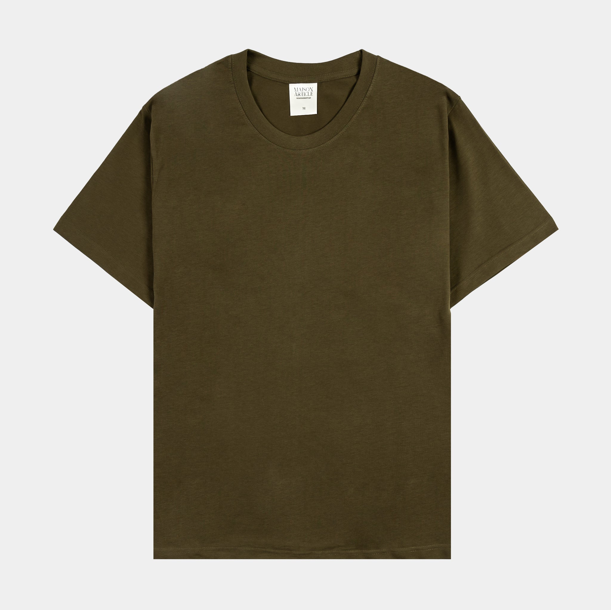 Mat Shirt Maison Article Solid Novelty Mens Short Sleeve Shirt Olive MATS25 ...
