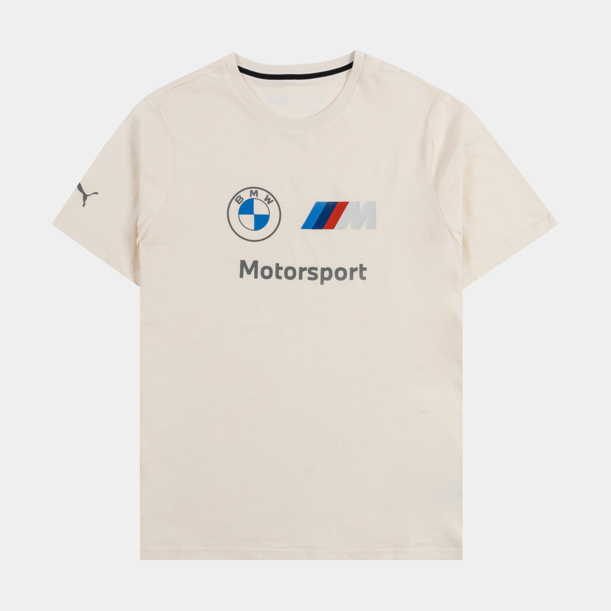 PUMA BMW MMS Motorsport Logo Mens Short Sleeve Shirt Beige 538148 07 ...