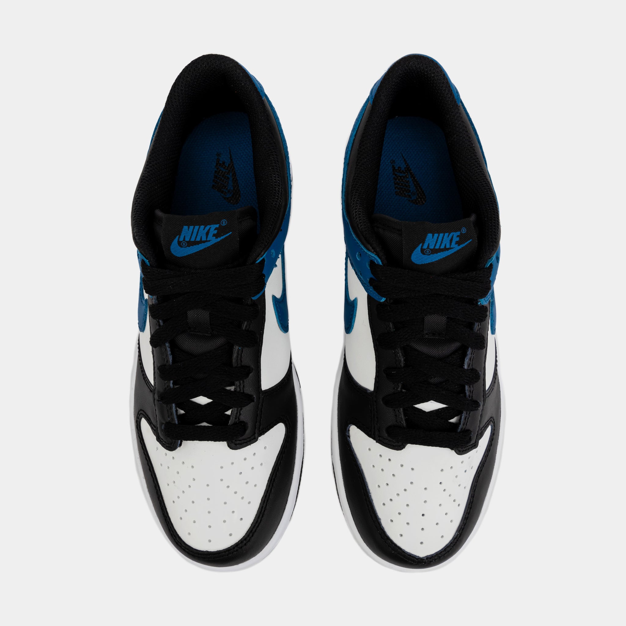 Nike Dunk Low Grade School Lifestyle Shoes Black Blue Free Shipping ...