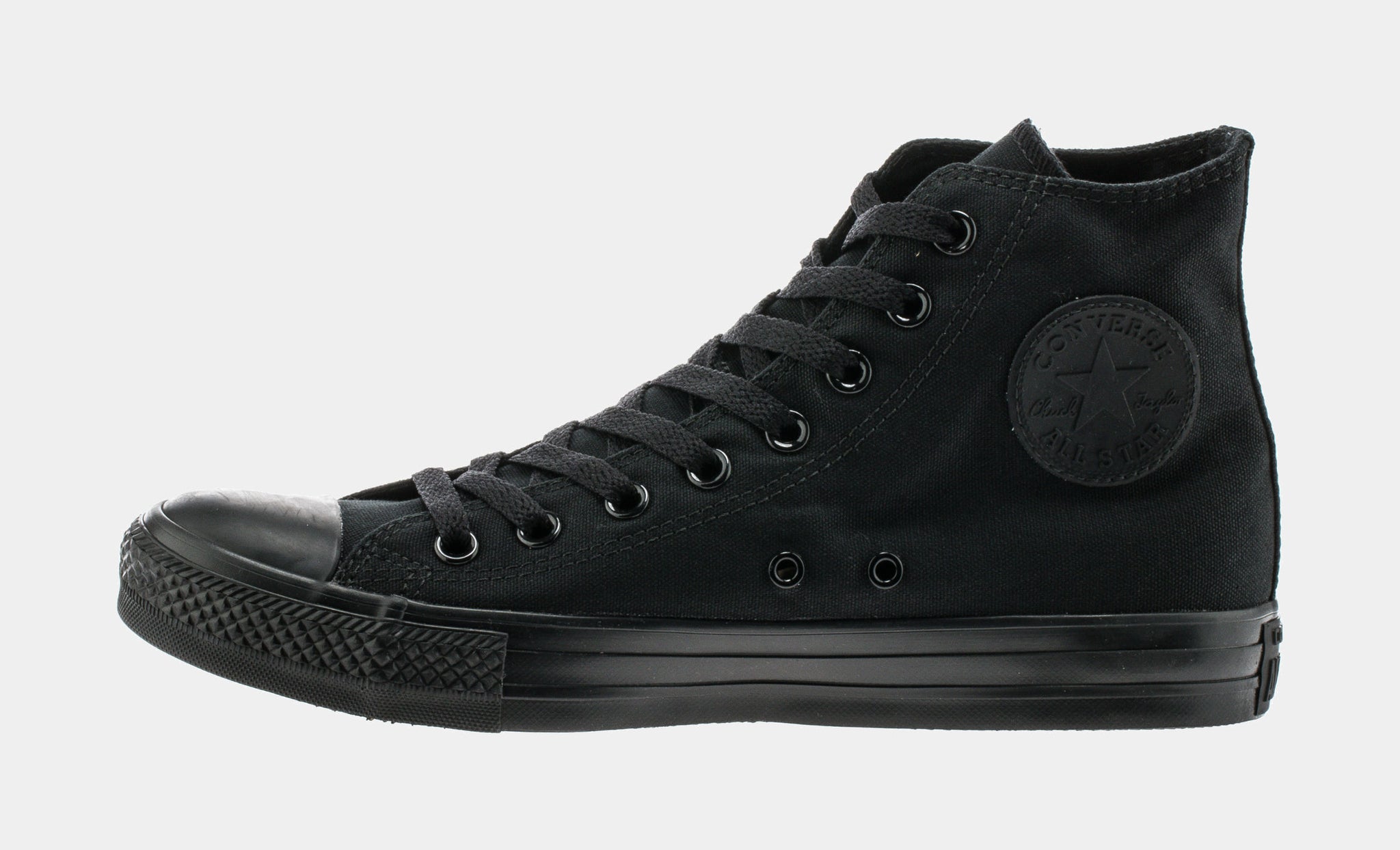 Converse Chuck Taylor All Star Classic Colors High Solid Canvas Mens Lifestyle Shoe Black Black M3310 – Shoe Palace