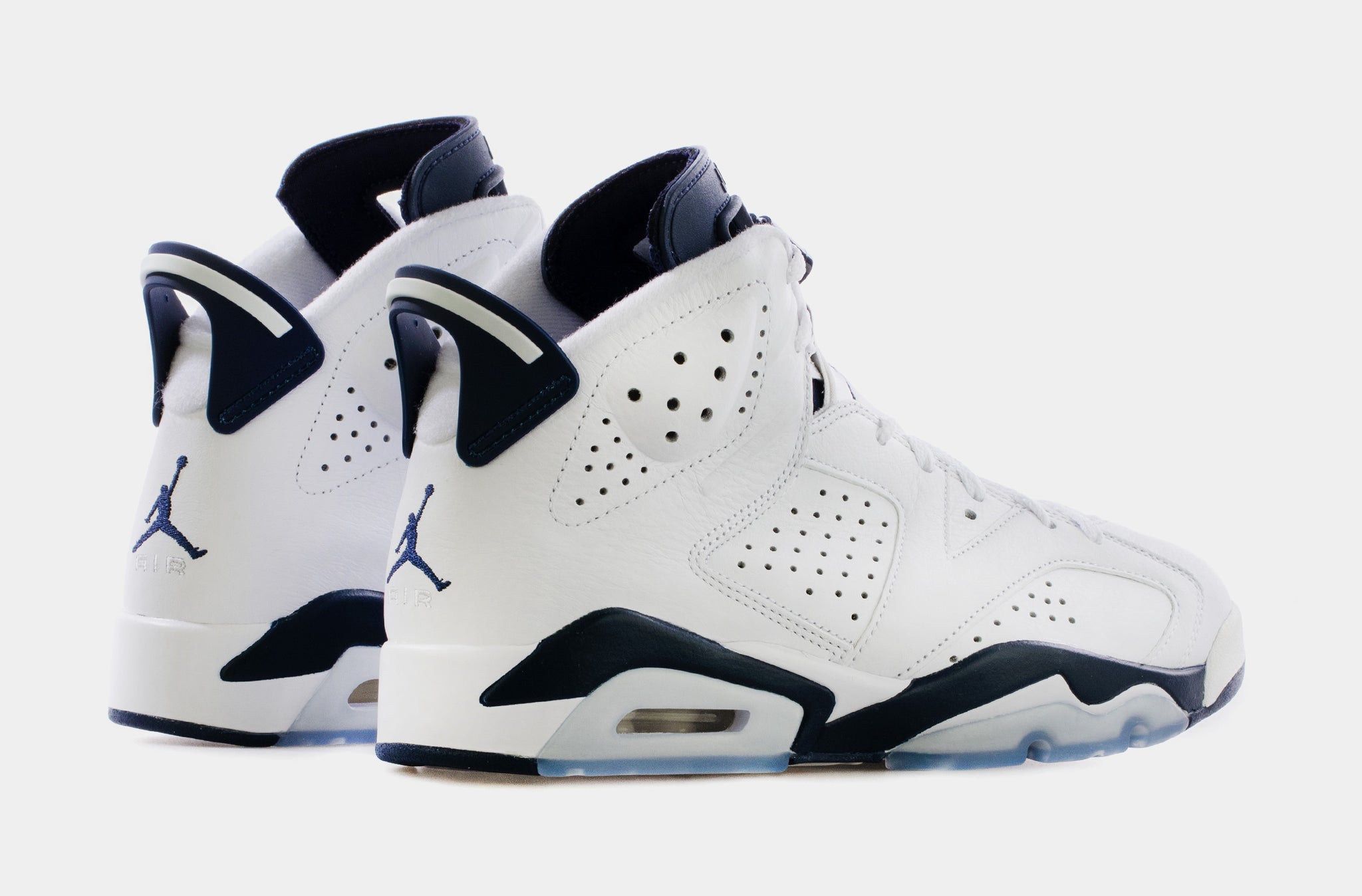 Jordan Air Jordan 6 Retro Midnight Navy Mens Lifestyle Shoes White 