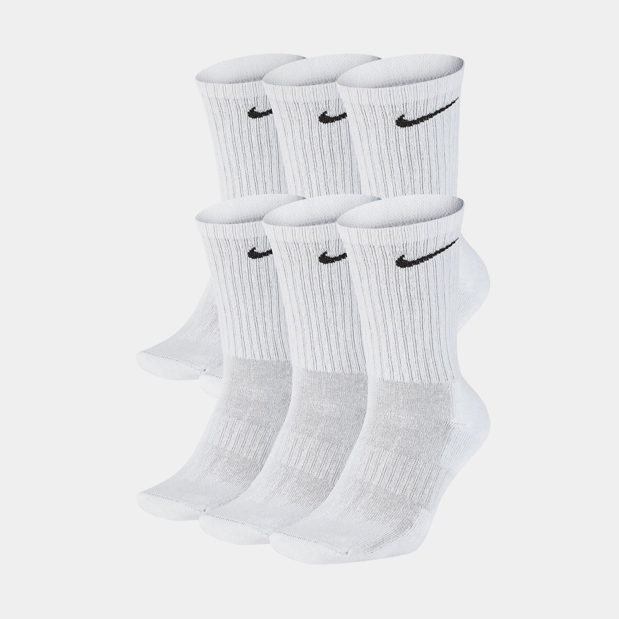 Nike Everyday Cushioned 6 Pack Crew Socks - White