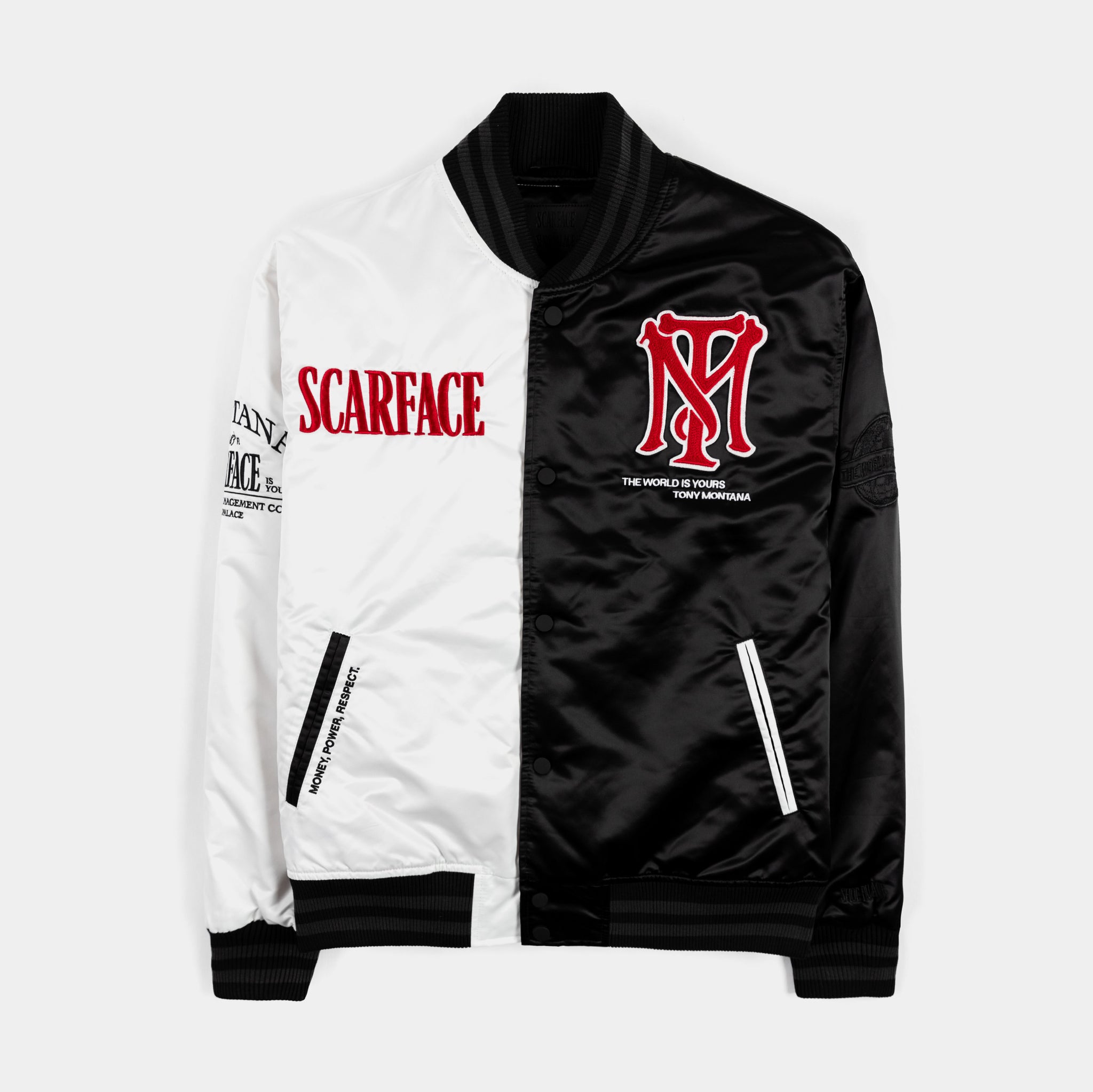 Shoe Palace SP x Scarface Varsity Mens Jacket Black White 