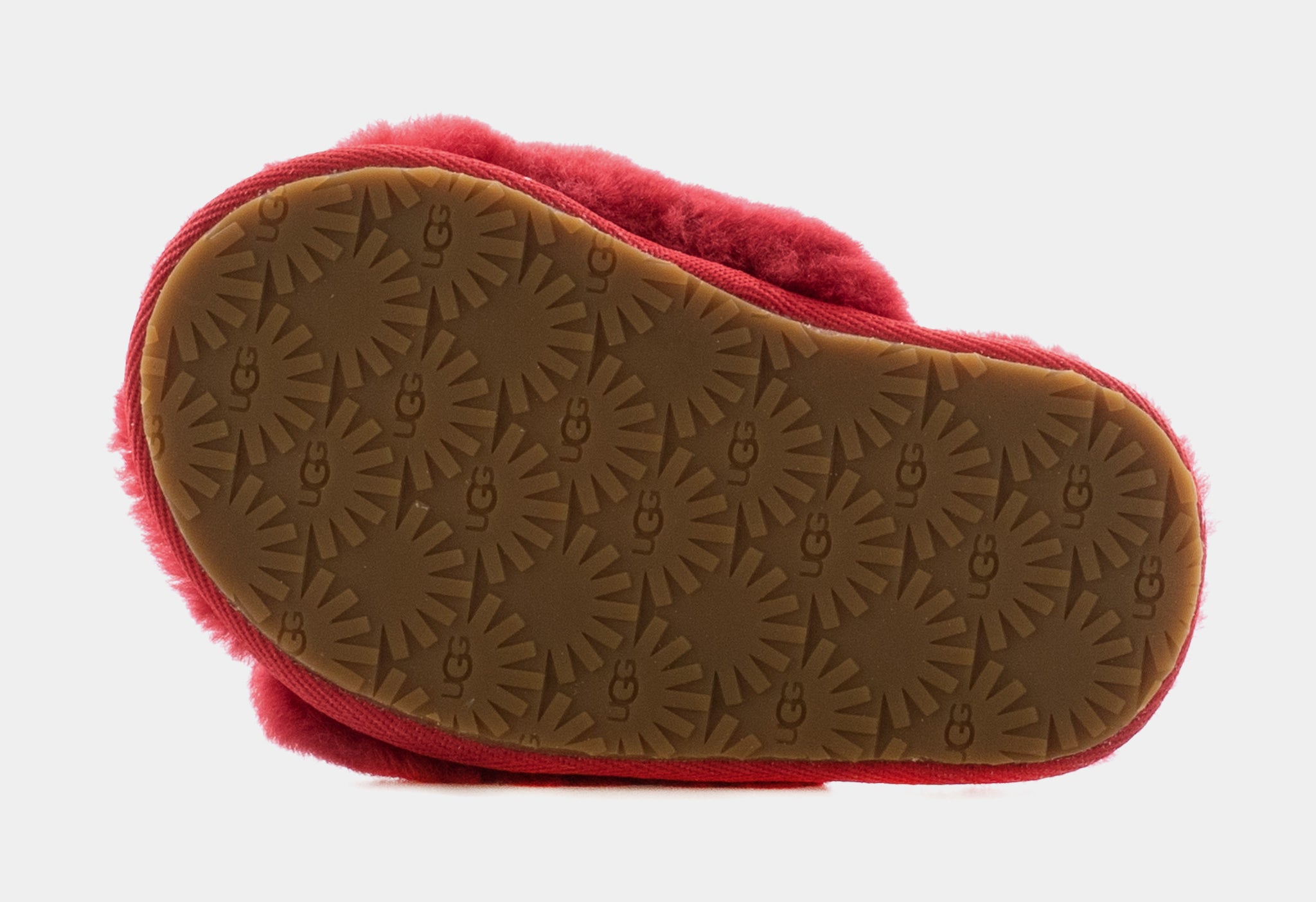 UGG Fluff Yeah Infant Toddler Slide Sandals Red 1098579T RBRD