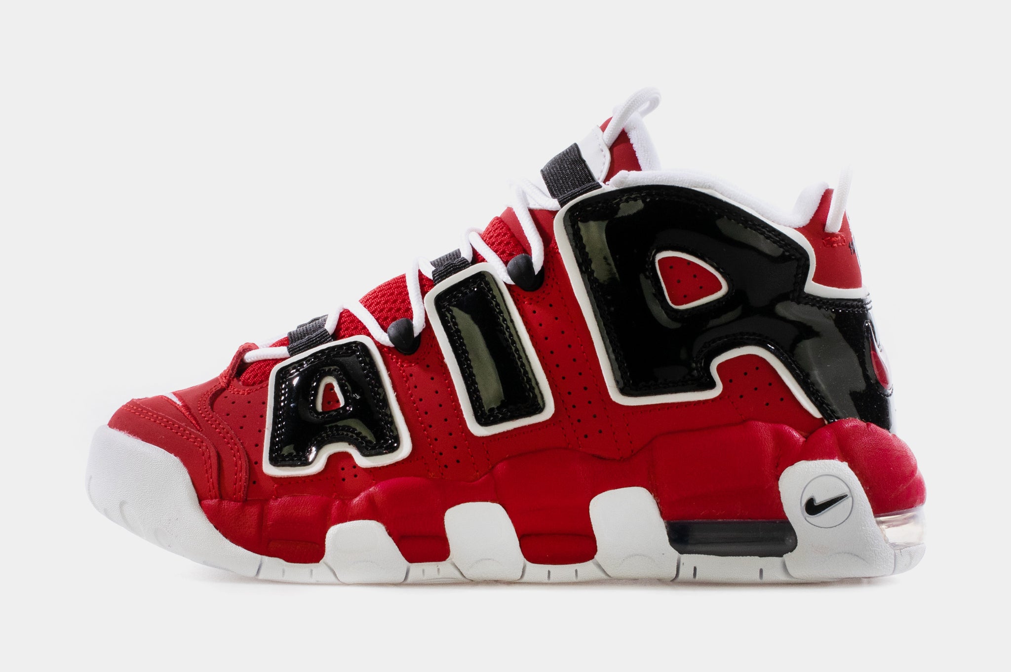Air More Uptempo '96 rubber-trimmed leather sneakers