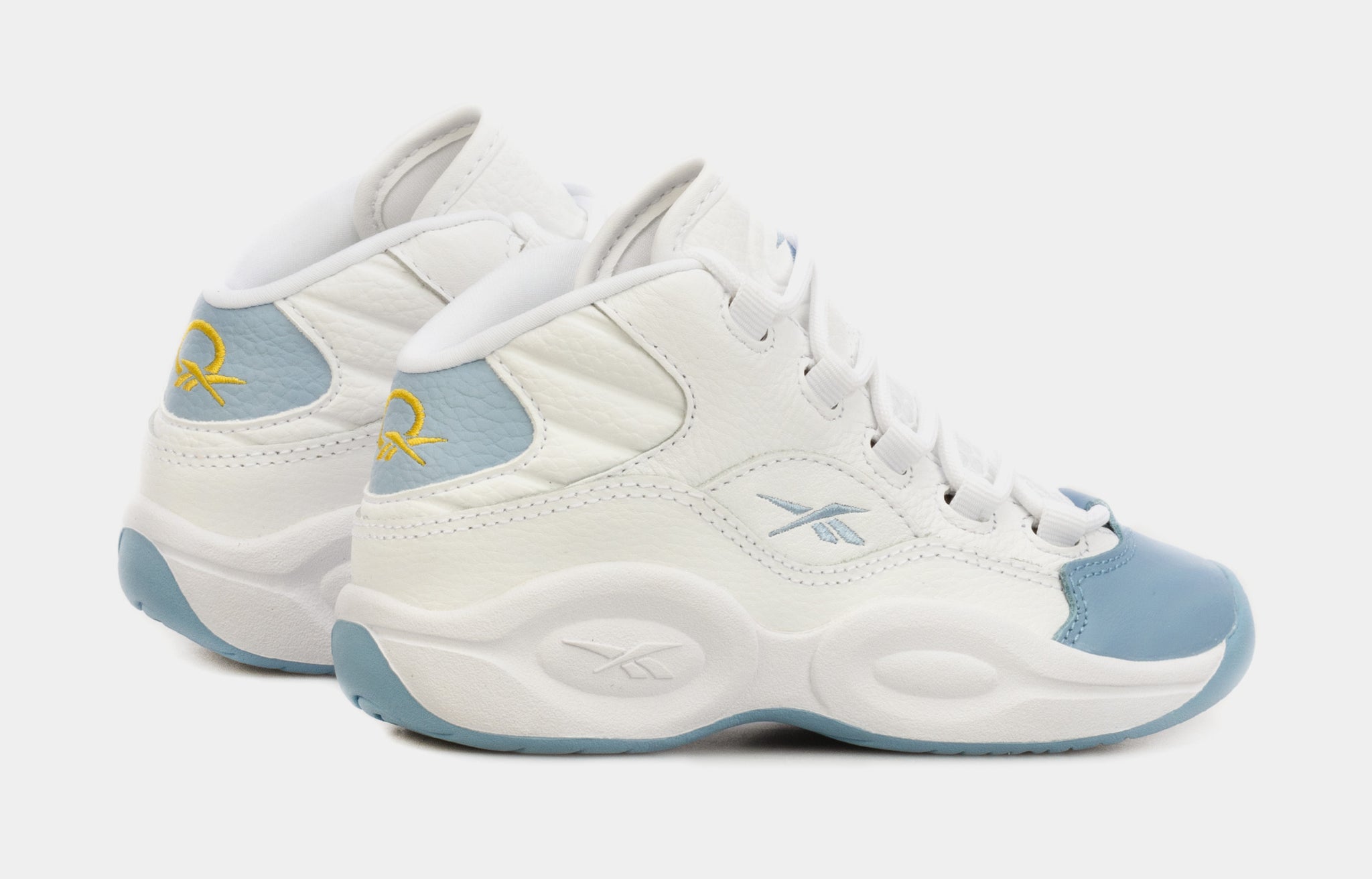 Reebok Question Mid Preschool Basketball Shoes White Blue HR1064 Shoe