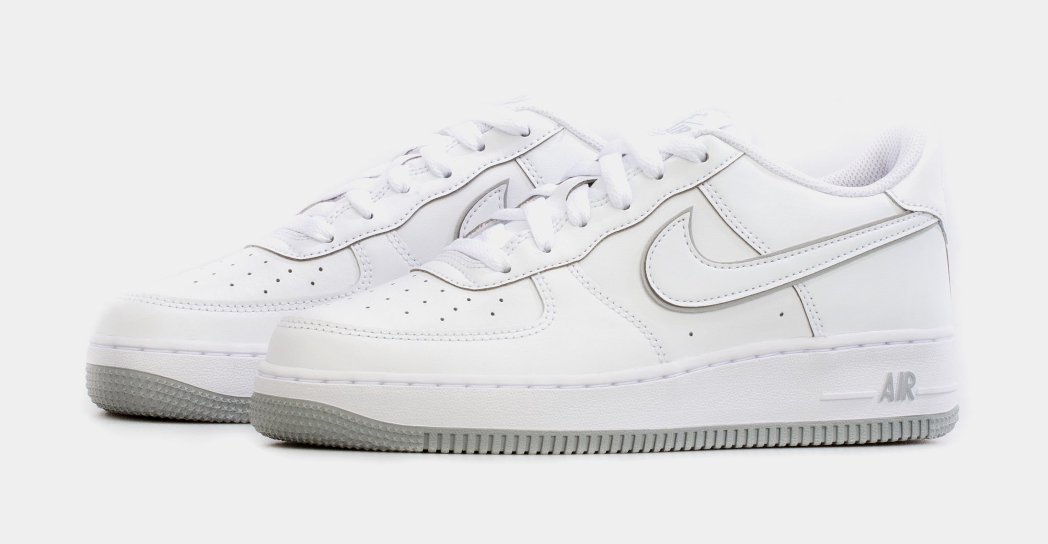 Nike Air Force 1 Grade School Lifestyle Shoes White Grey DX5805-100 ...