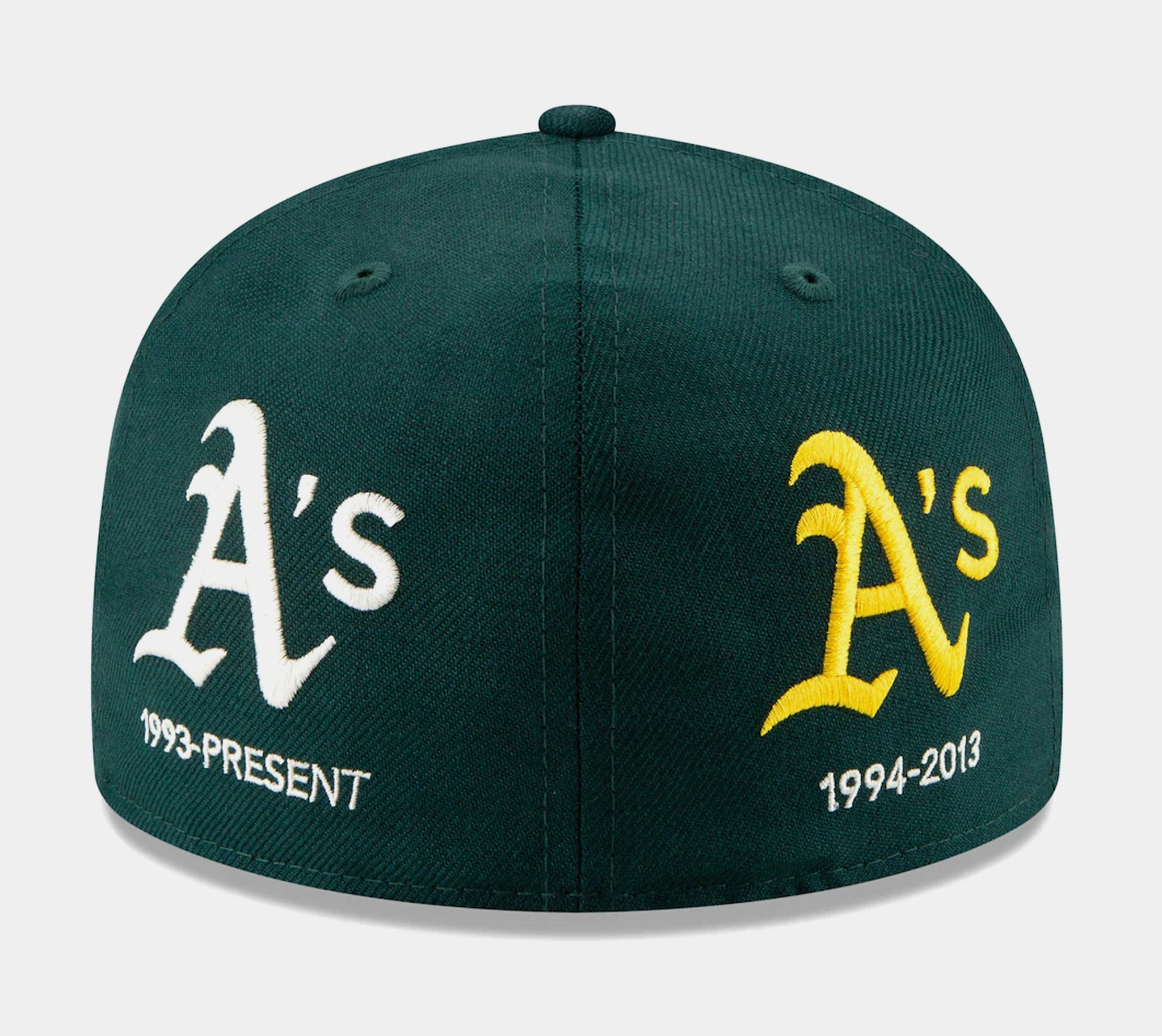 Oakland A's Patch Pride 59Fifty Fitted Cap Mens Hat (Green)