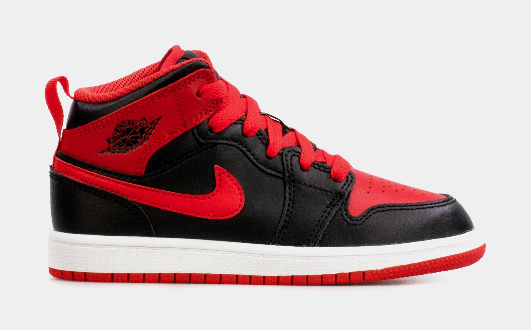 black and red jordans preschool
