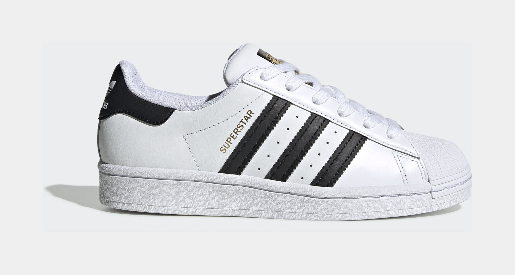 Adidas superstar white black grade school Clearance