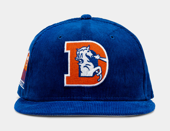 Logo historique empilé 9FIFTY des Denver Broncos orange New Era pour hommes  - Casquette snapback