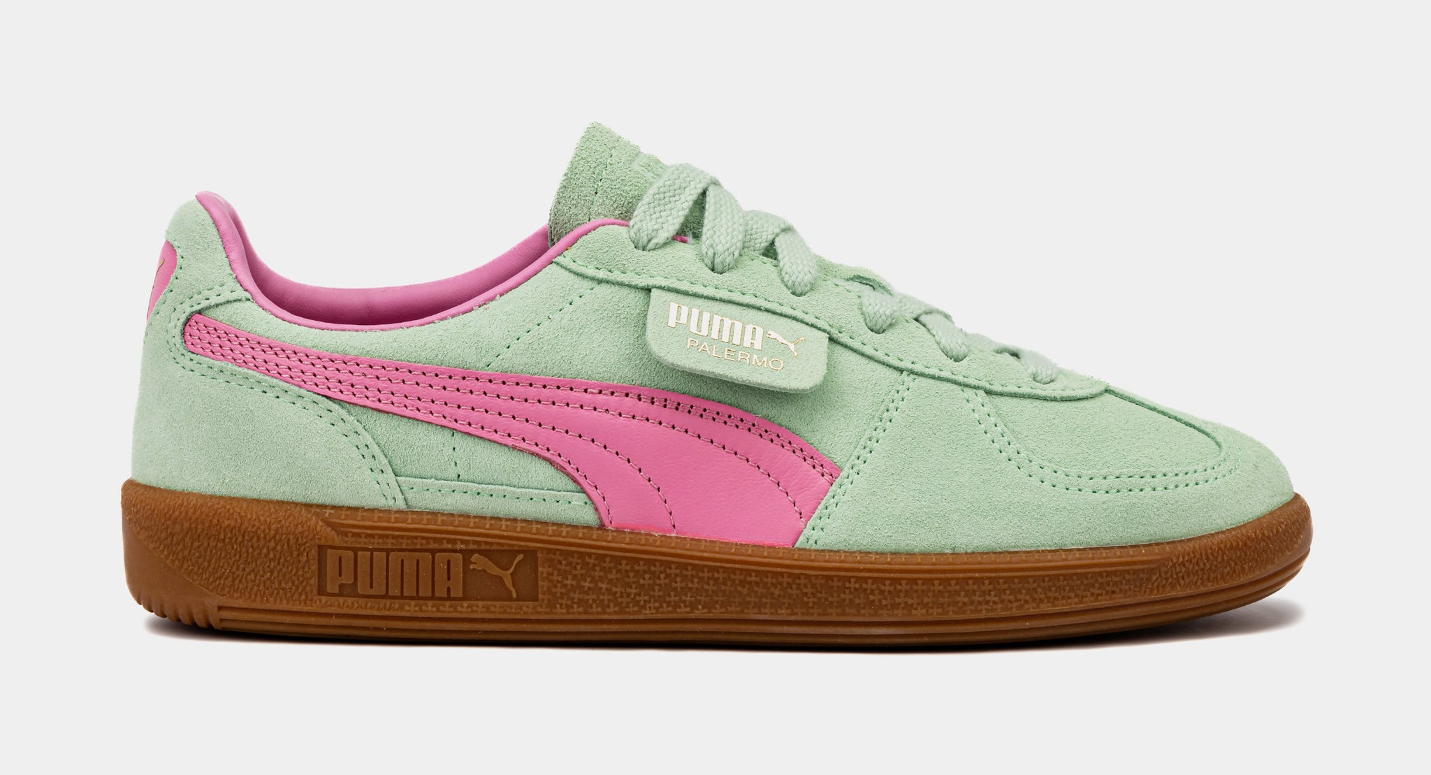 PUMA Palermo Womens Lifestyle Shoes Green Pink 397643 02 – Shoe Palace