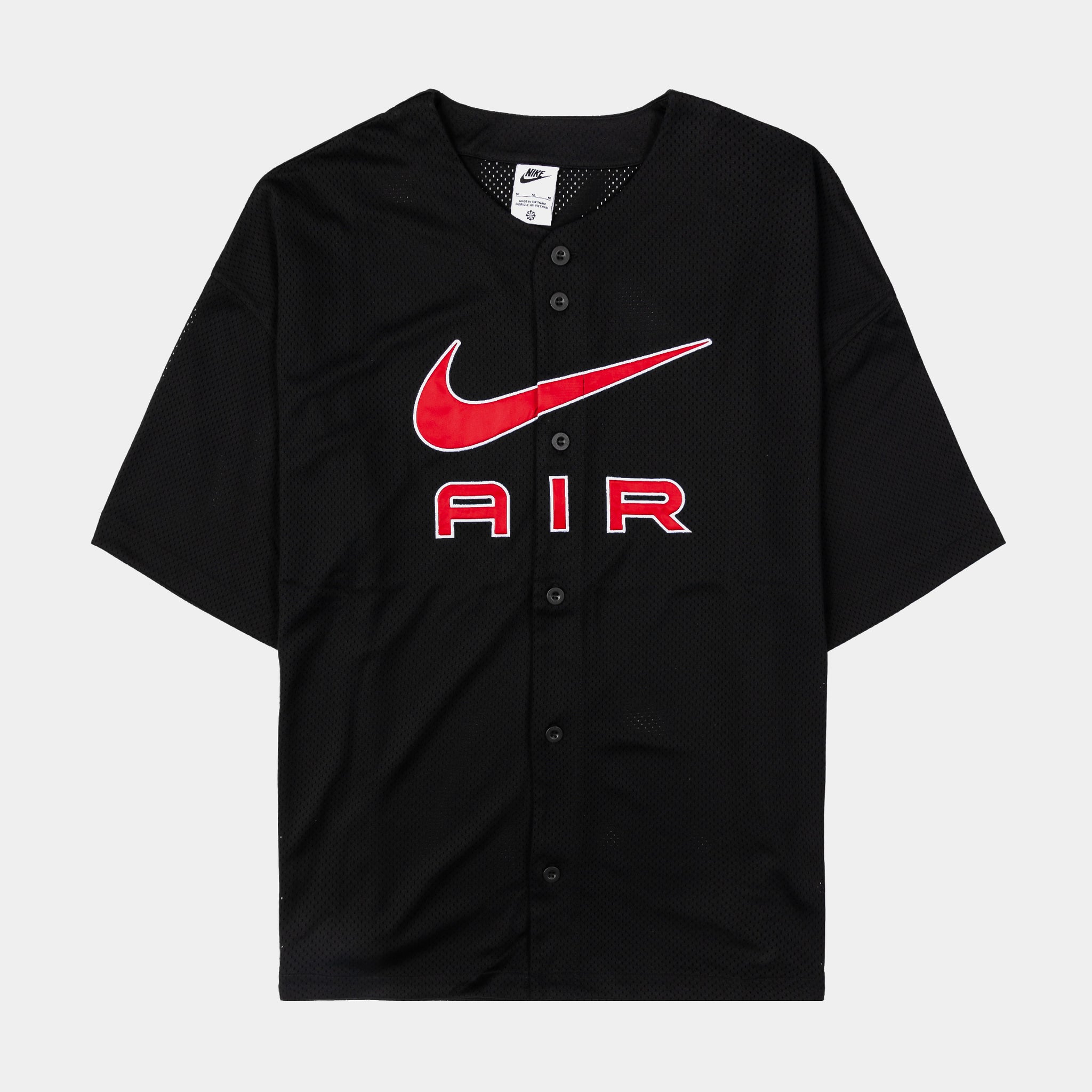 Nike Red Black And White Jersey Dress Nike Air Baseball Top Mens