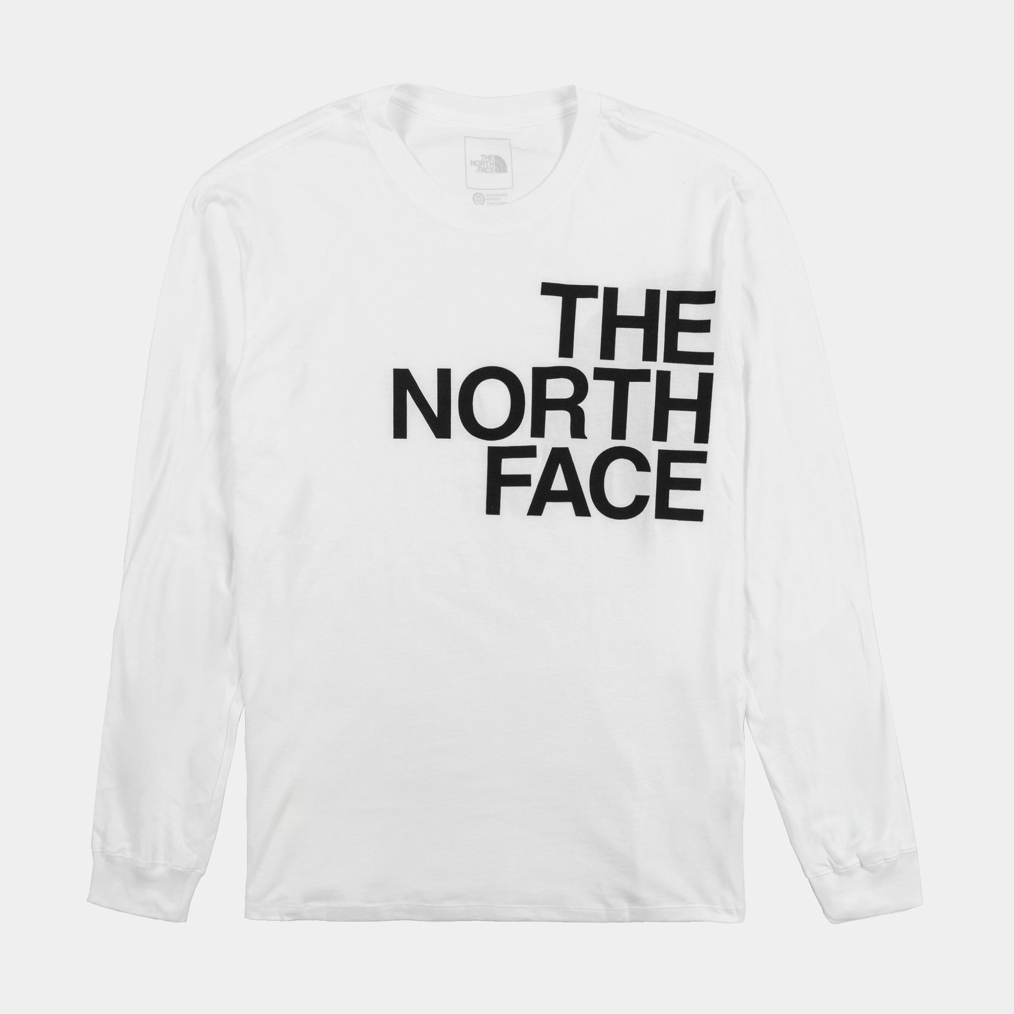 The North Face Brand Proud Mens Long Sleeve Shirt White Black