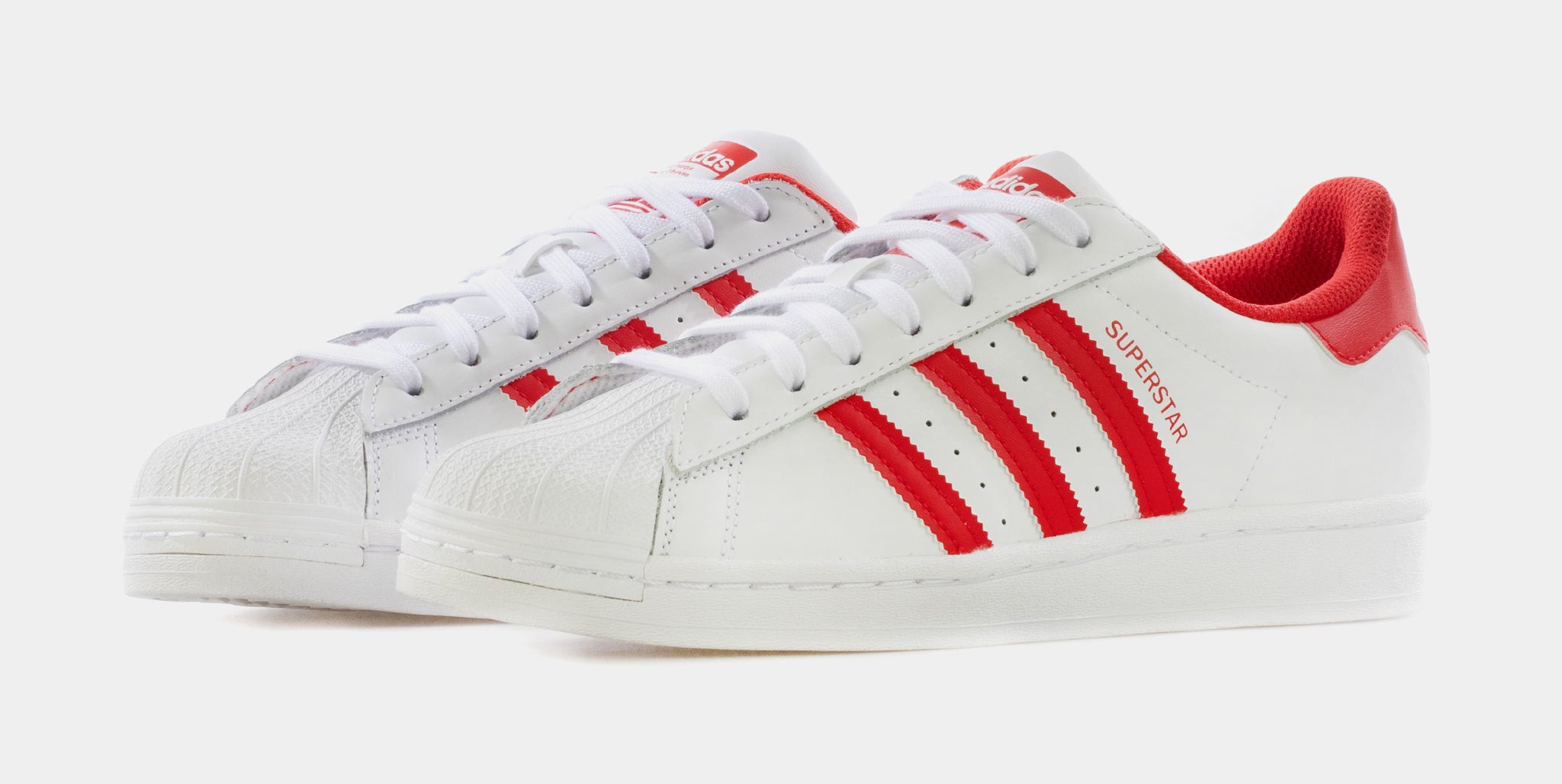adidas Superstar Mens Lifestyle Shoes White Red GZ3741 – Shoe Palace