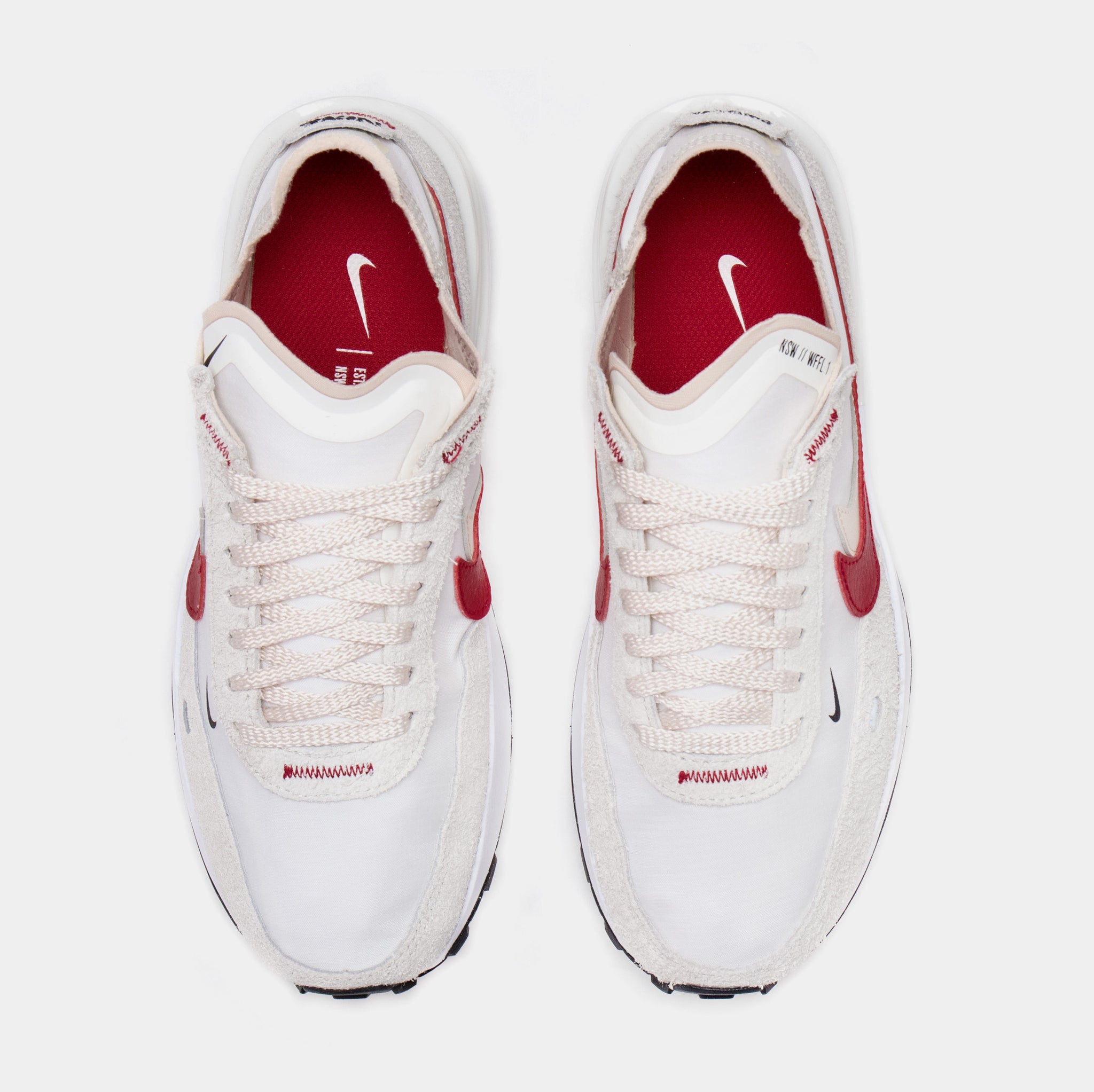 Nike Waffle One Double Swoosh Womens Shoes White Red DX4309-100 – Palace
