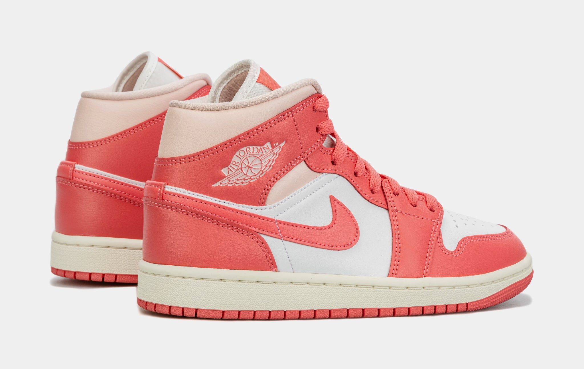 Air Jordan 1 Retro Mid Strawberries and Cream Womens Lifestyle Shoes  (Pink/Beige)