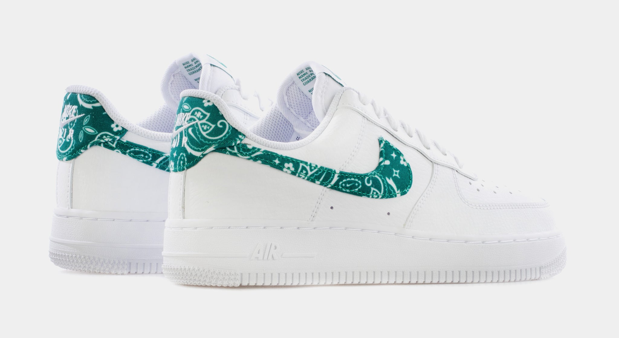 Air Force 1 Low Green Paisley Womens Lifestyle Shoes (White)
