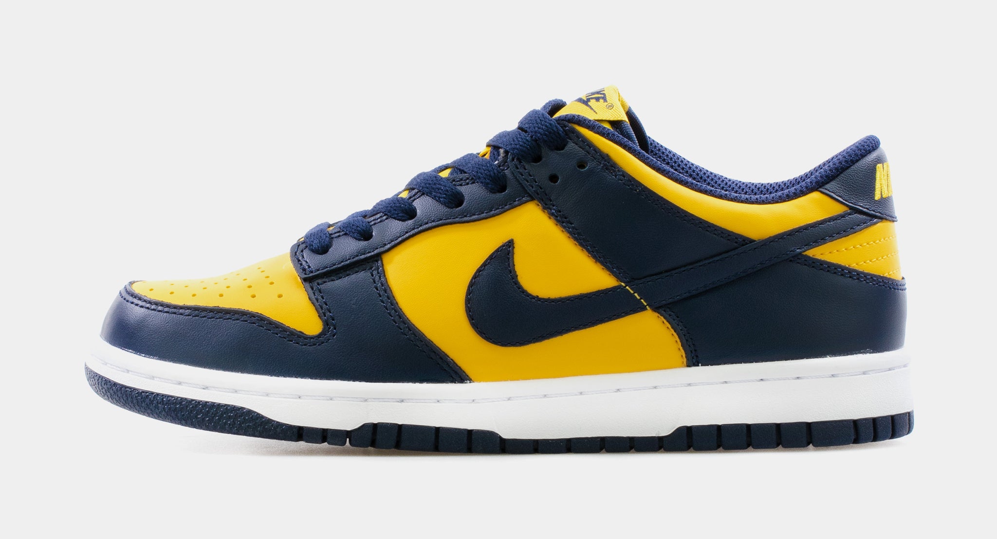 Nike Dunk Low Michigan Grade School Lifestyle Shoe Yellow Navy 