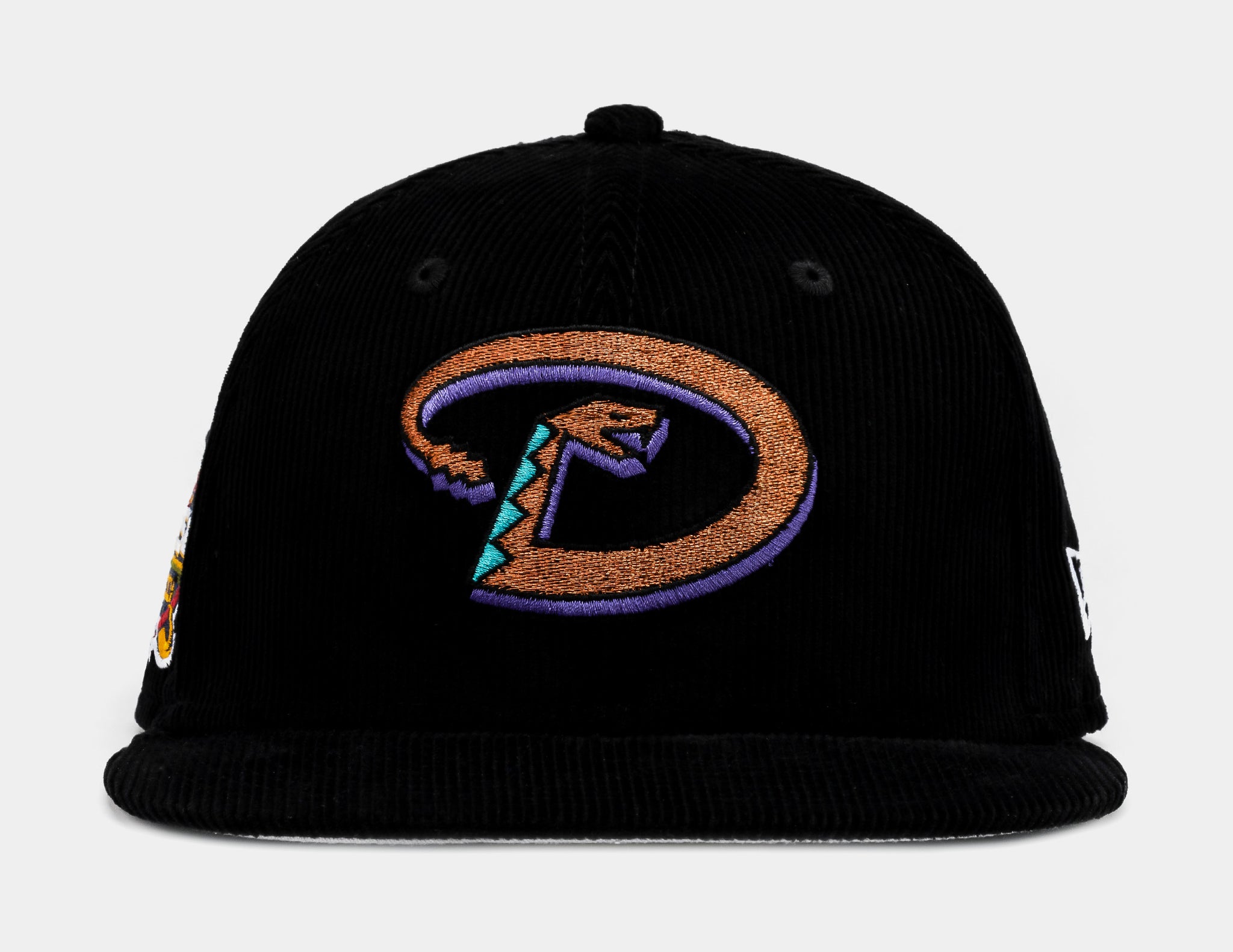 Men's New Era Black Arizona Diamondbacks Throwback Corduroy 59FIFTY Fitted Hat