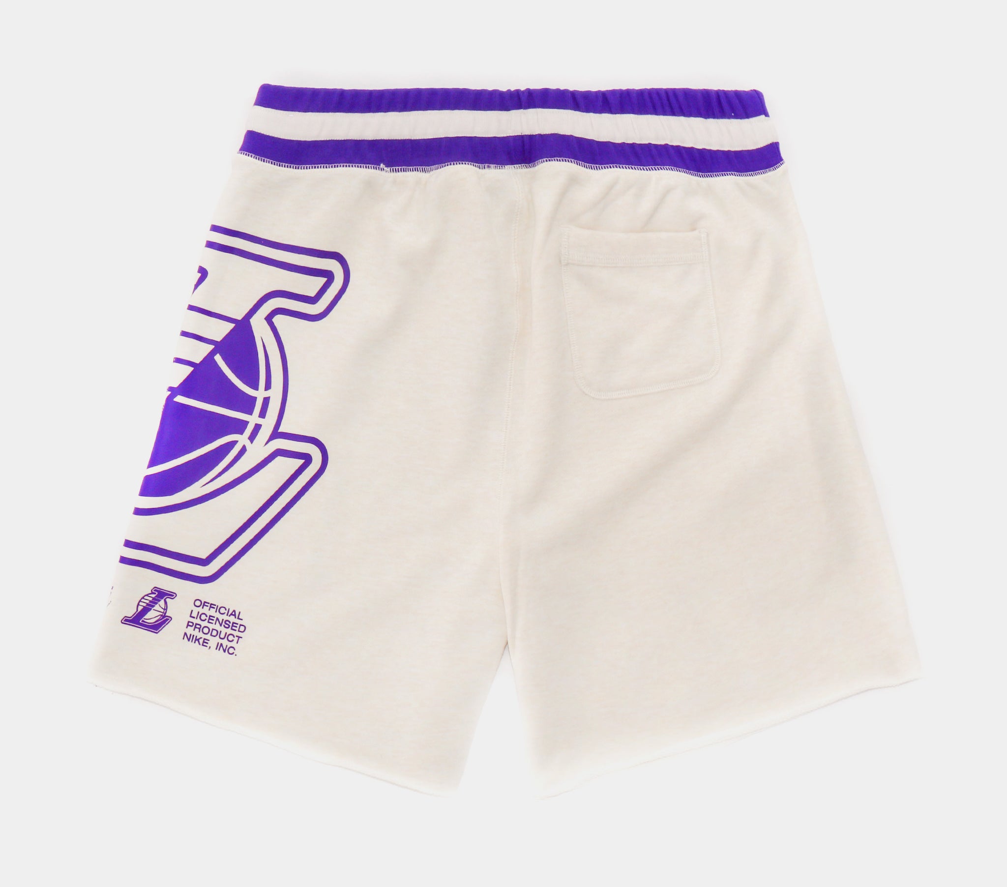Nike LA Lakers Fleece Shorts-Birch Heather /Flood Purple-Men'