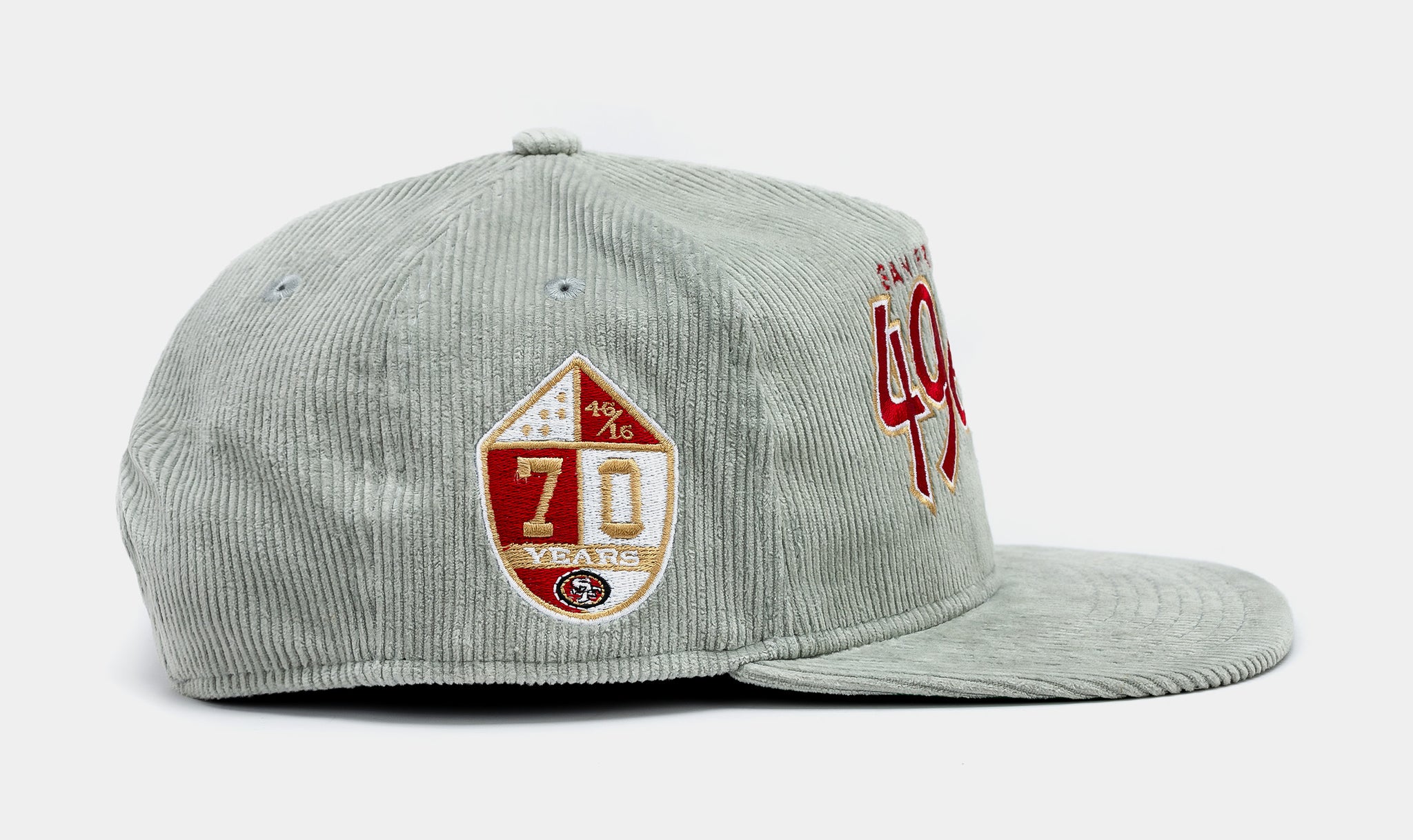 New Era San Francisco 49ers Corduroy Golfer Mens Hat (Grey)