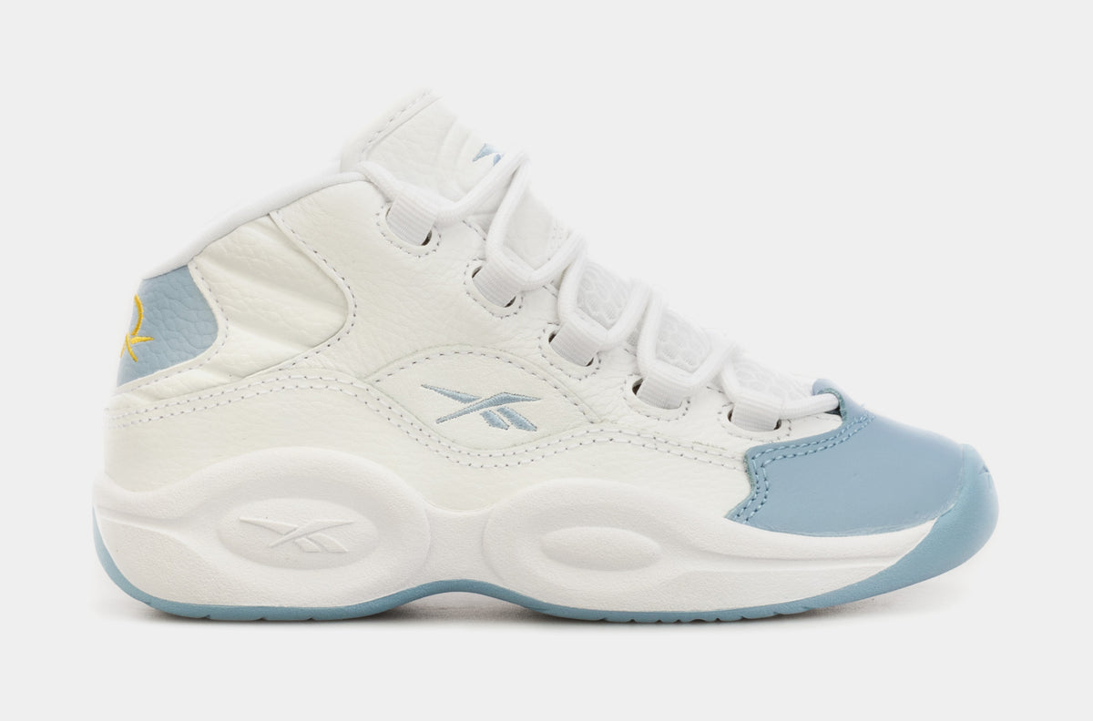 Reebok Question Mid Preschool Basketball Shoes White Blue HR1064 Shoe