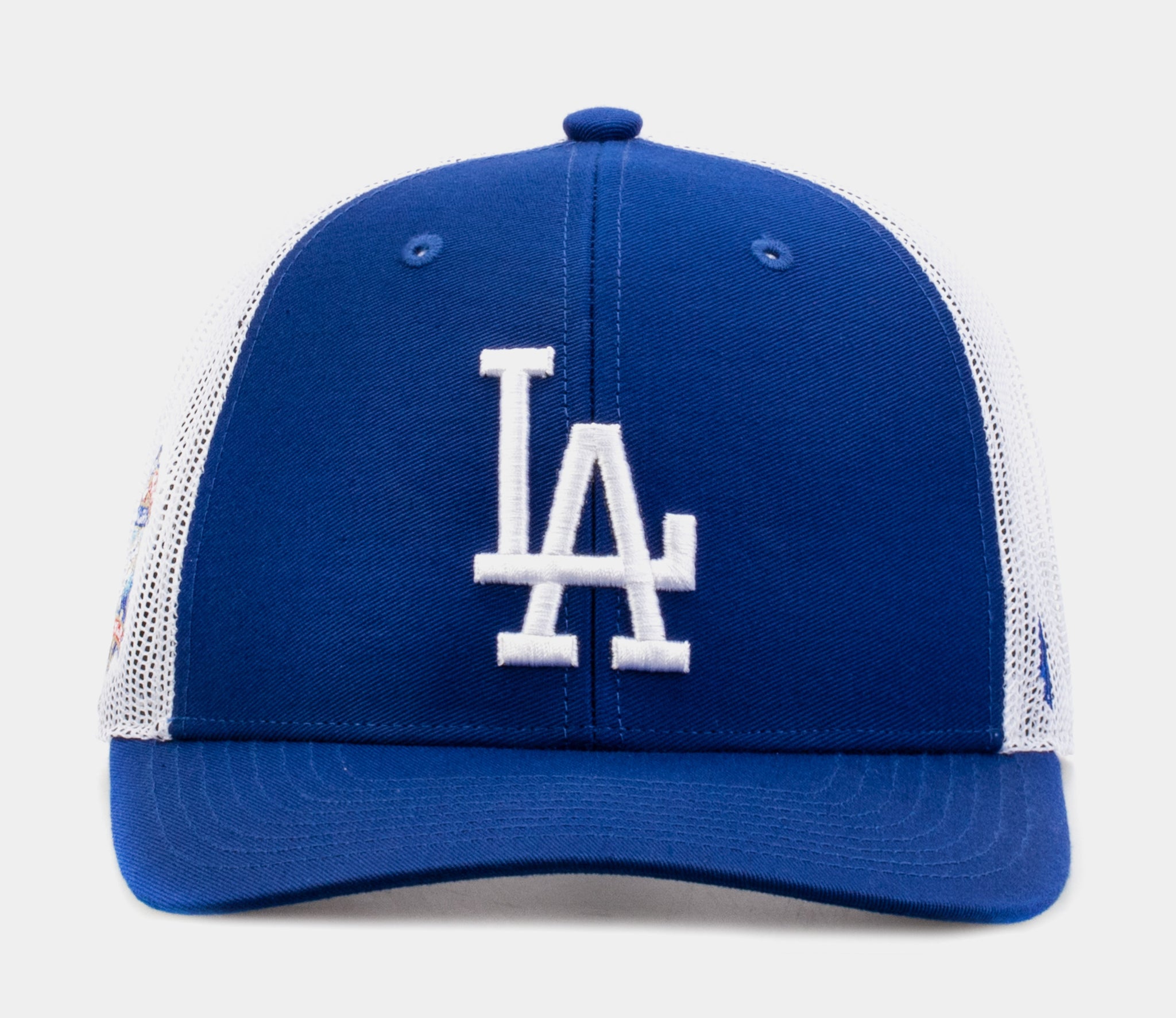 47 BRAND BCPTN-SRSTK12CTP-RY72 Shoe Palace Exclusive Los Angeles Dodgers Mens Trucker Hat (Blue) Image 24378666516686