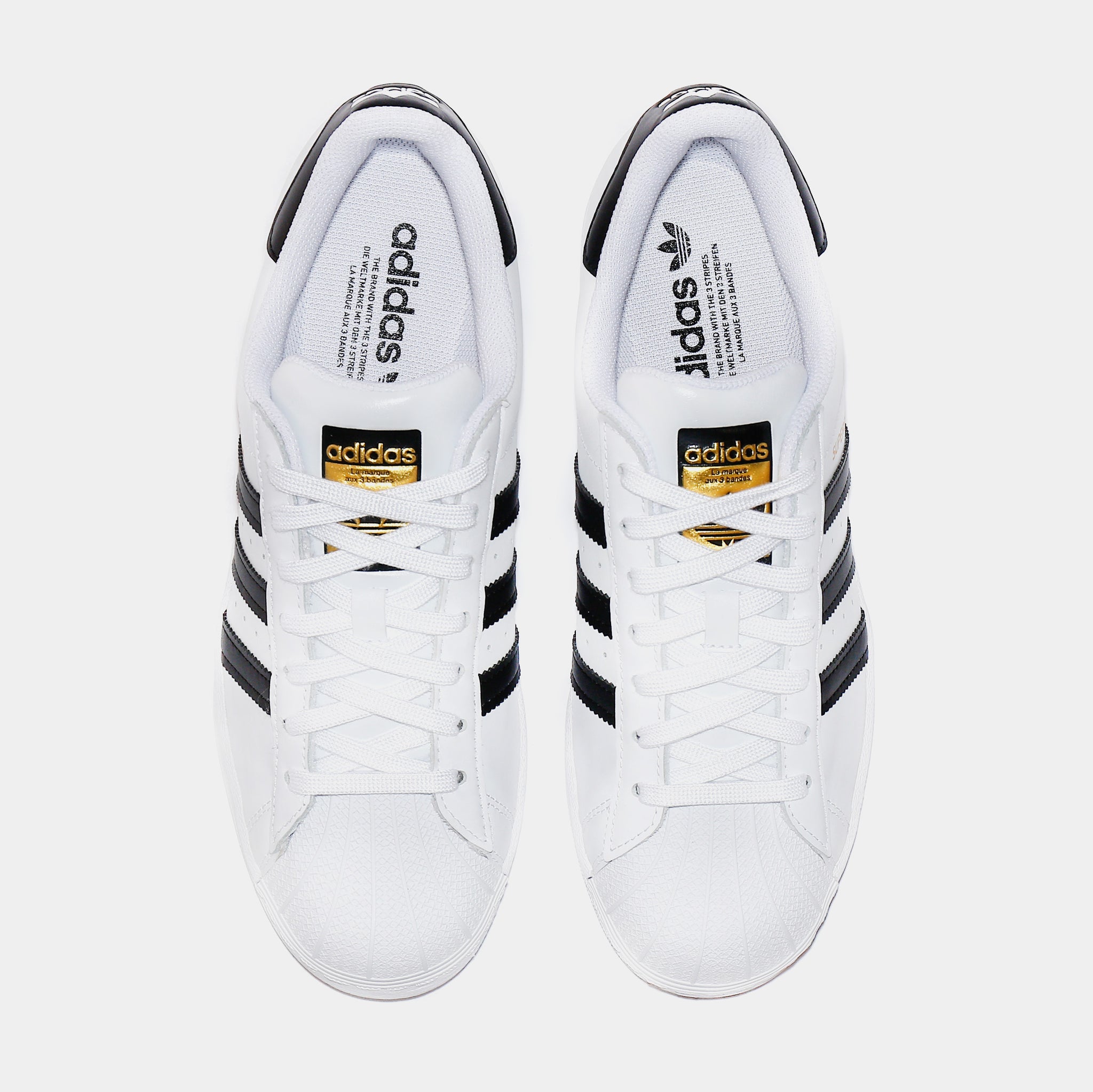 adidas Superstar Shell Toe Mens Lifestyle Shoe Black White Gold B27140 –  Shoe Palace