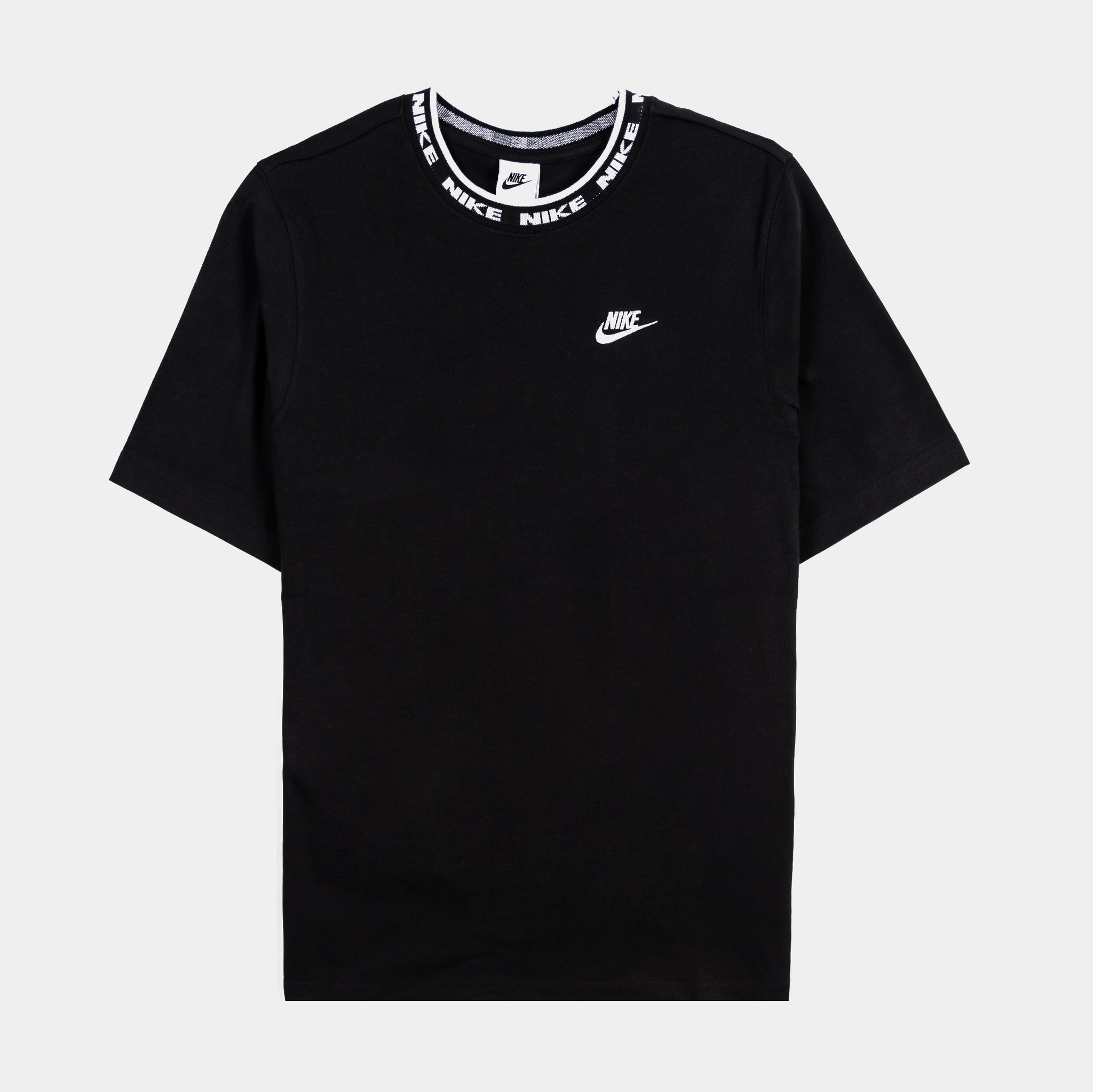 Nike NSW Club Mens Short Sleeve Shirt Black White FB7309-010 – Shoe Palace