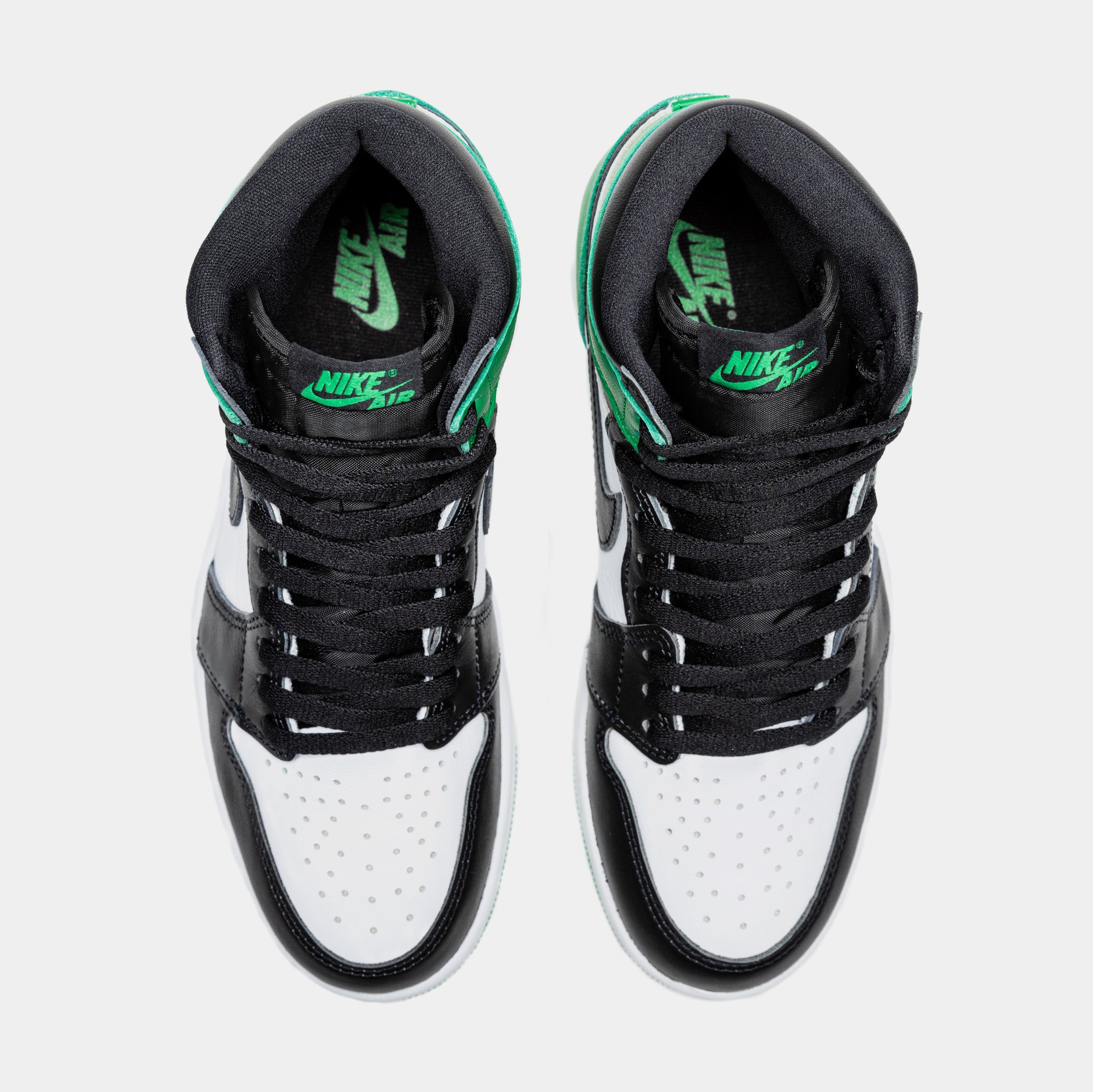High-Cut Green Retro Sneakers : team dark green