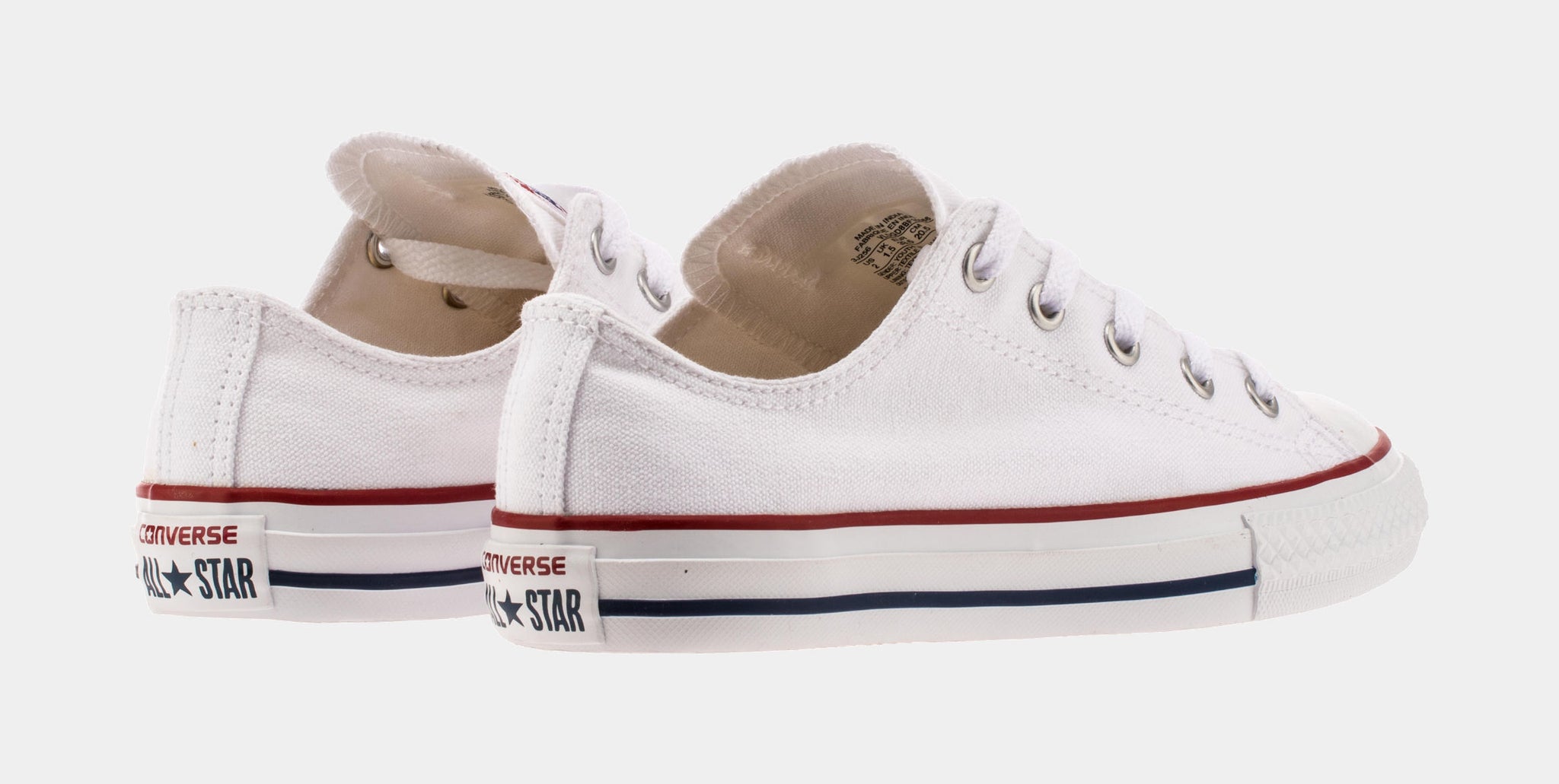 CONVERSE 3J256 Chuck Taylor All Star Low Preschool Lifestyle Shoes (White) Image 25893201674446