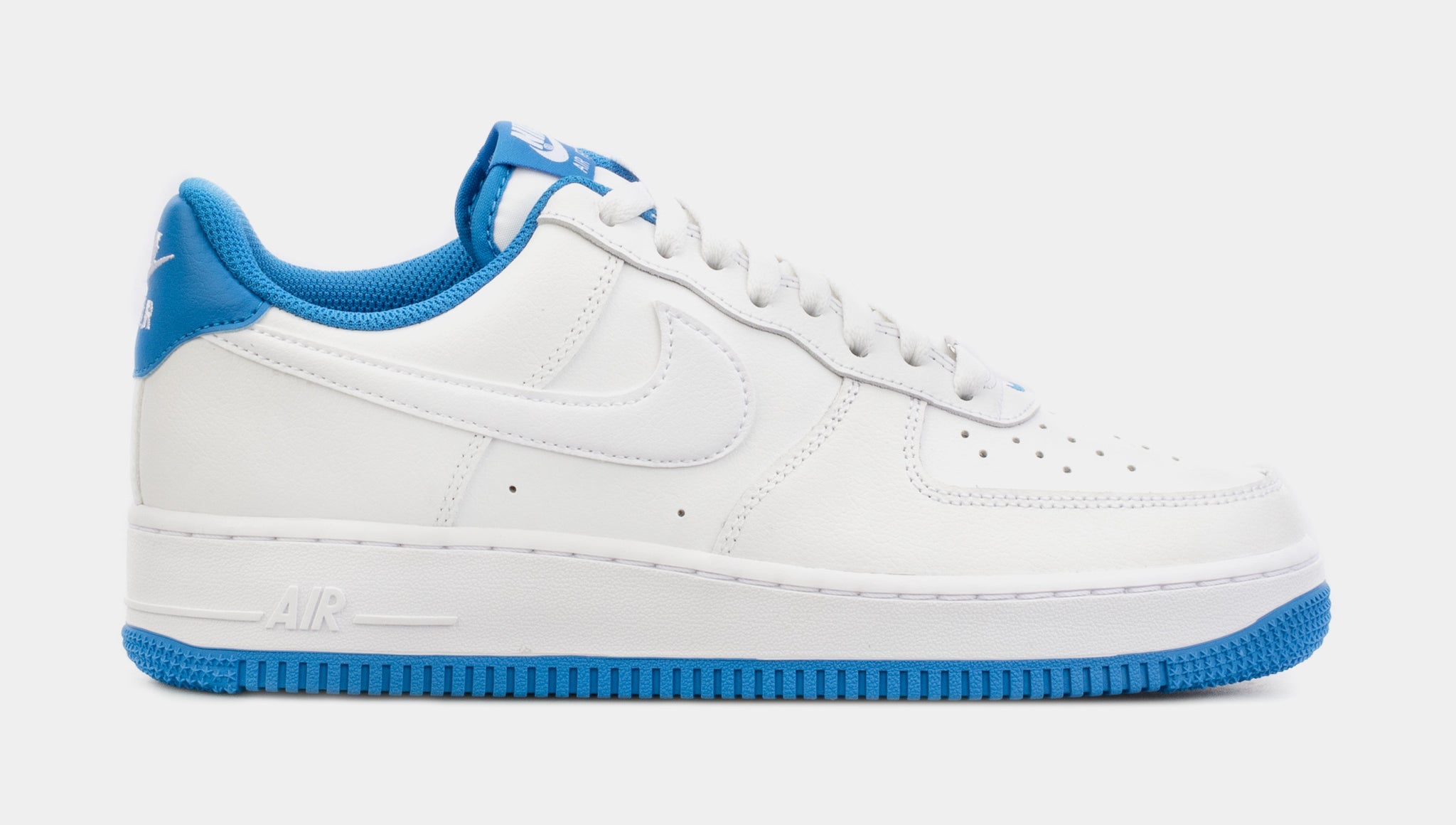 Nike Men's Air Force 1 '07 Shoes, Size 12, White/Blue/White