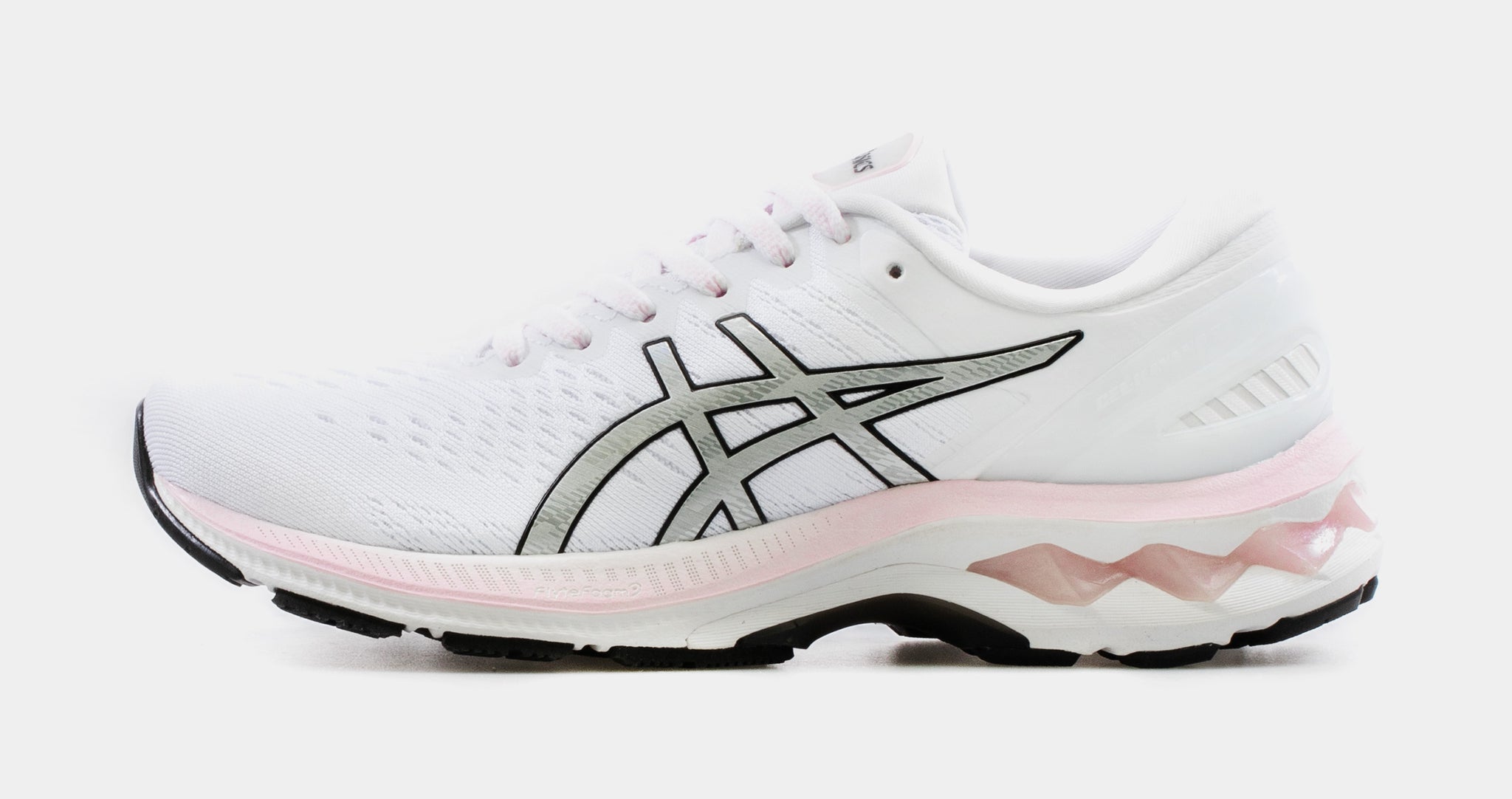 ASICS Gel Kayano 27 Womens Running Shoe White Pink