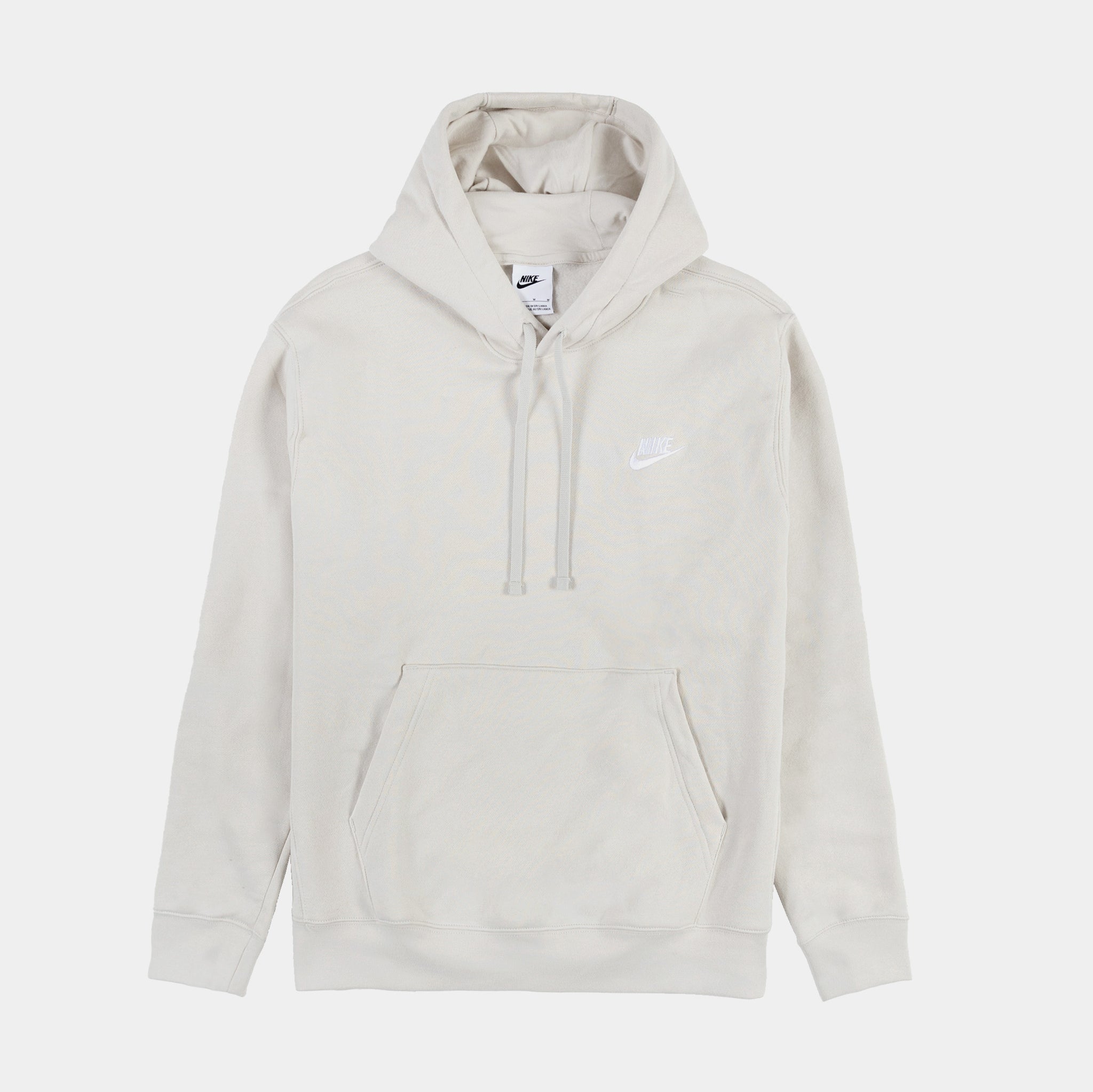 Nike NSW Club Fleece Pullover Mens Hoodie White BV2654-072 – Shoe