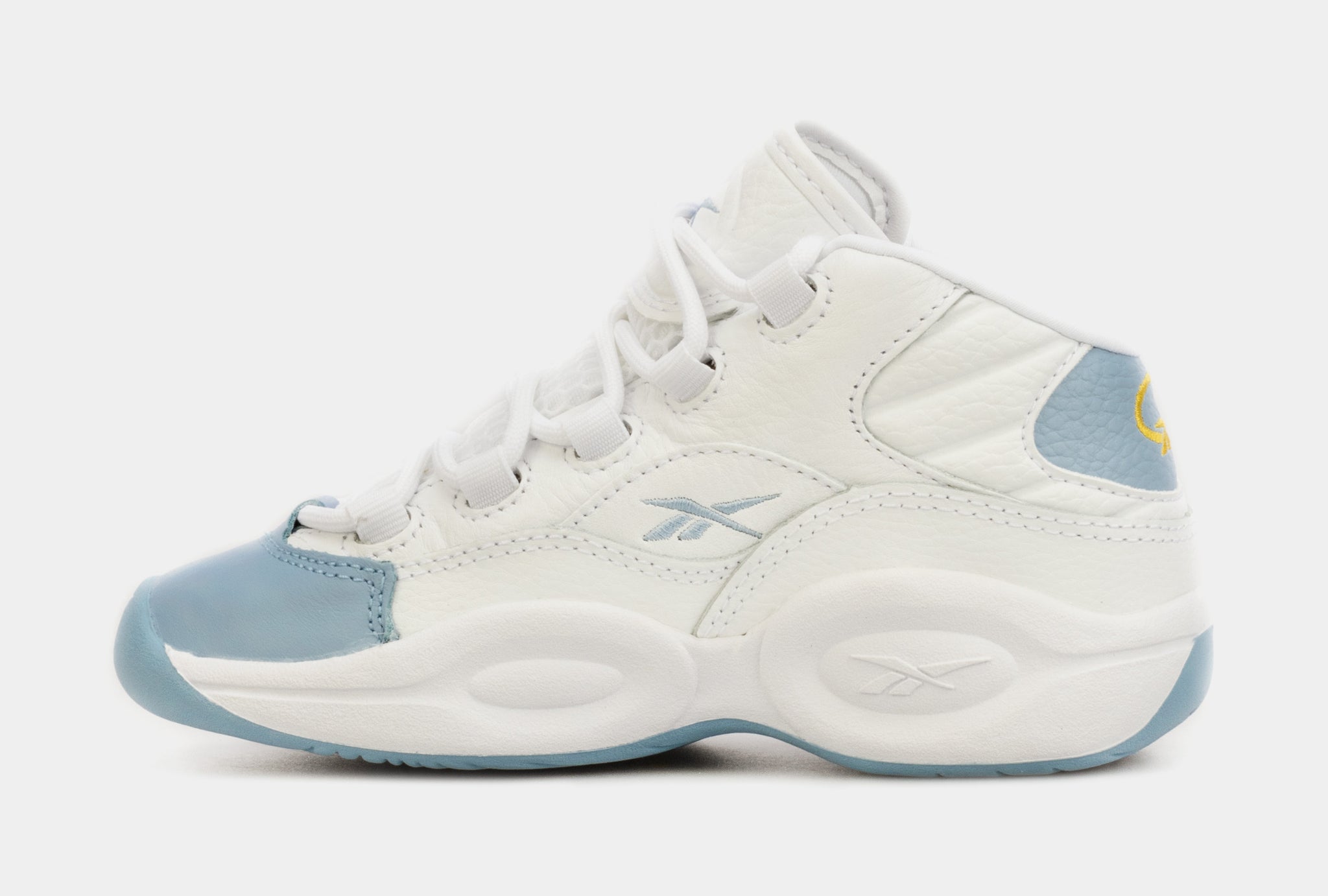 Reebok Question Mid Preschool Basketball Shoes White Blue HR1064 – Shoe ...
