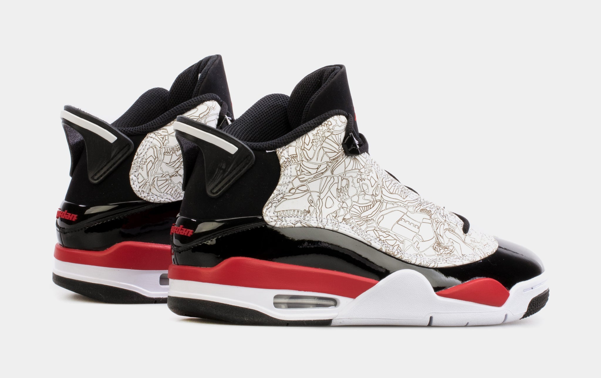 Jordan Air Jordan Dub Zero Fire Red Mens Basketball Shoes White Red