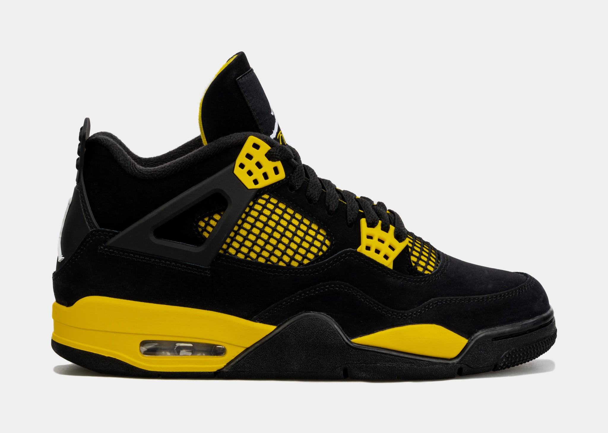 Jordan Air Jordan 4 Retro Thunder Mens Lifestyle Shoes Black Yellow ...