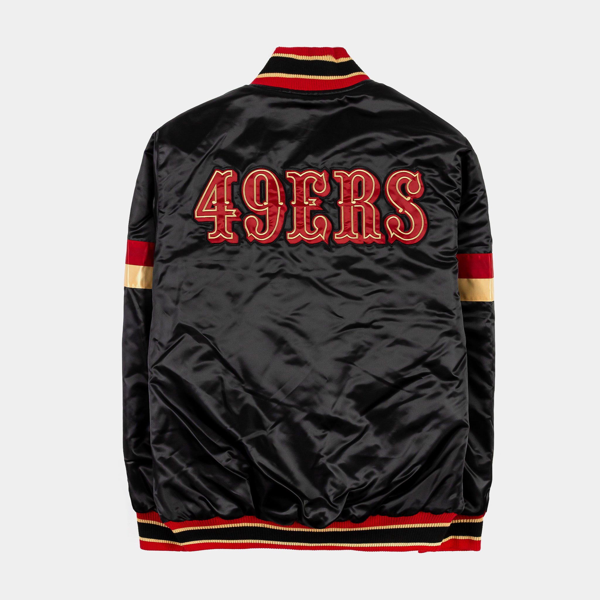 Shoe Palace Exclusive San Francisco 49ers Home Game Varsity Mens Jacket  (Black/Red)