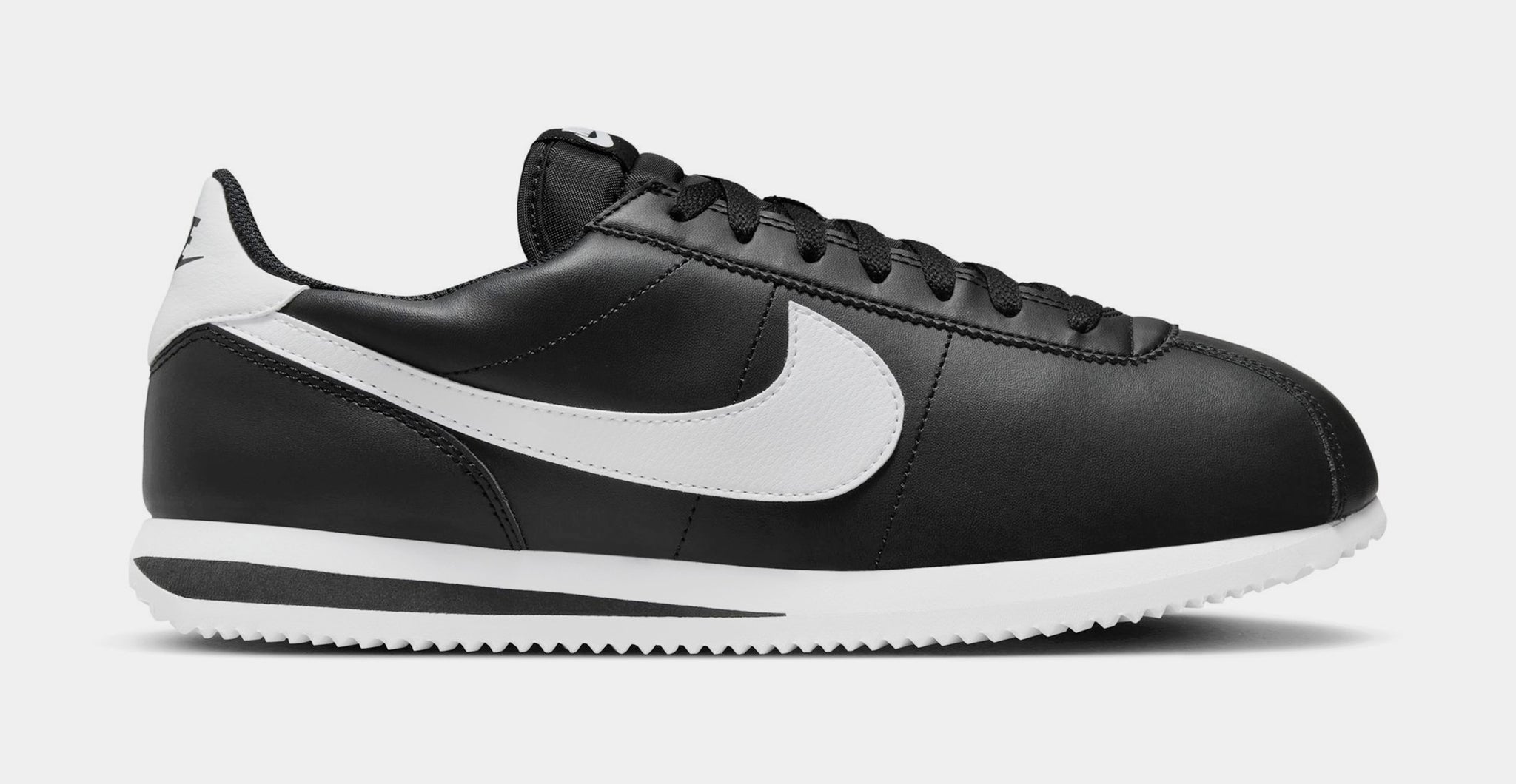 Nike Cortez Leather Mens Lifestyle Shoes Black White DM4044-001