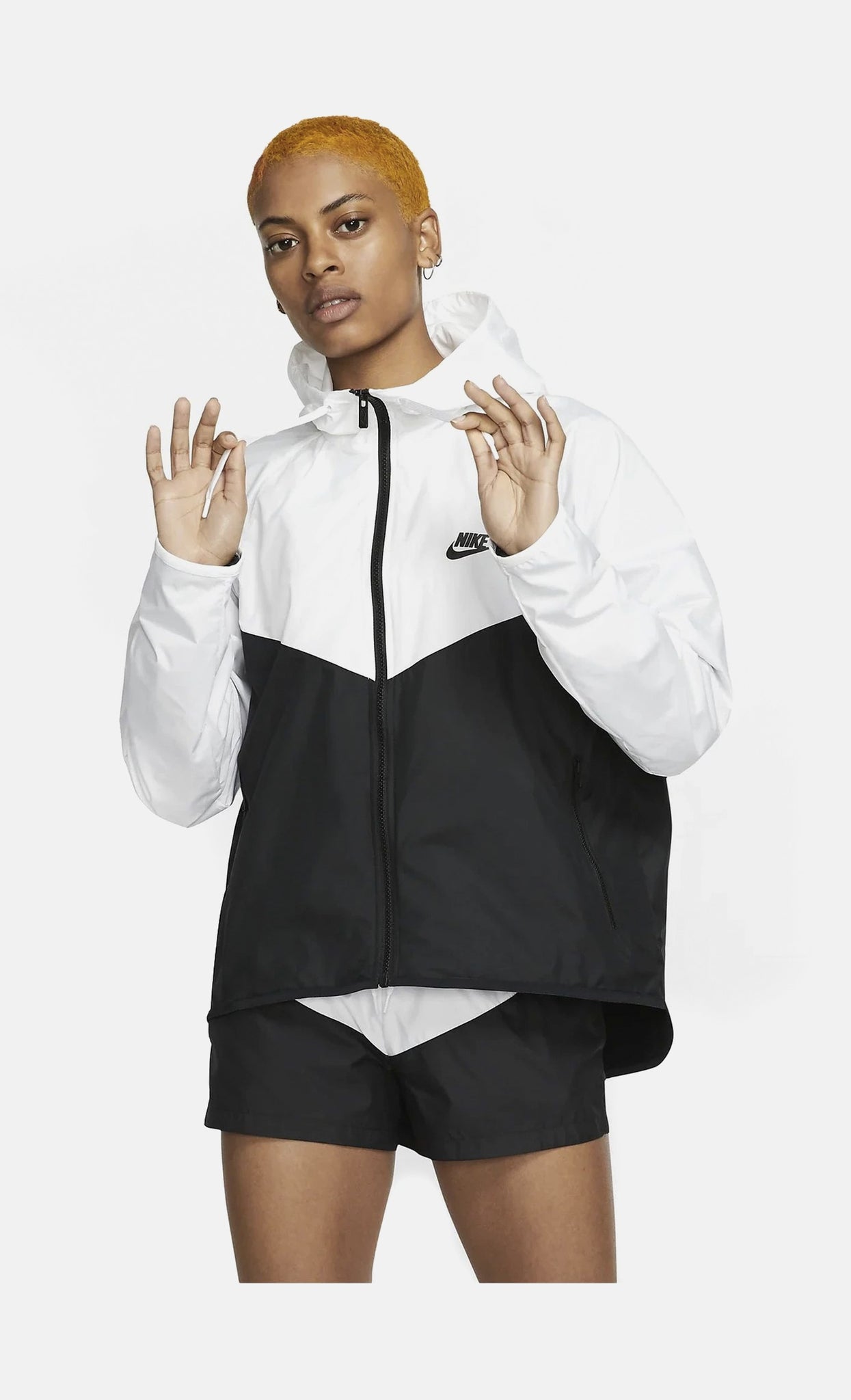 Nike Sportswear Womens Windrunner Jacket White Black BV3939-101 – Shoe  Palace