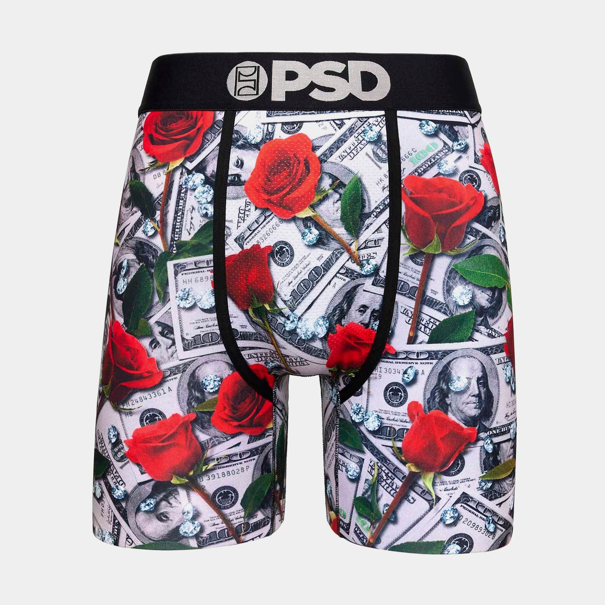 Psd Cash Roses Mens Boxer Black Red Free Shipping 223180046 – Shoe Palace