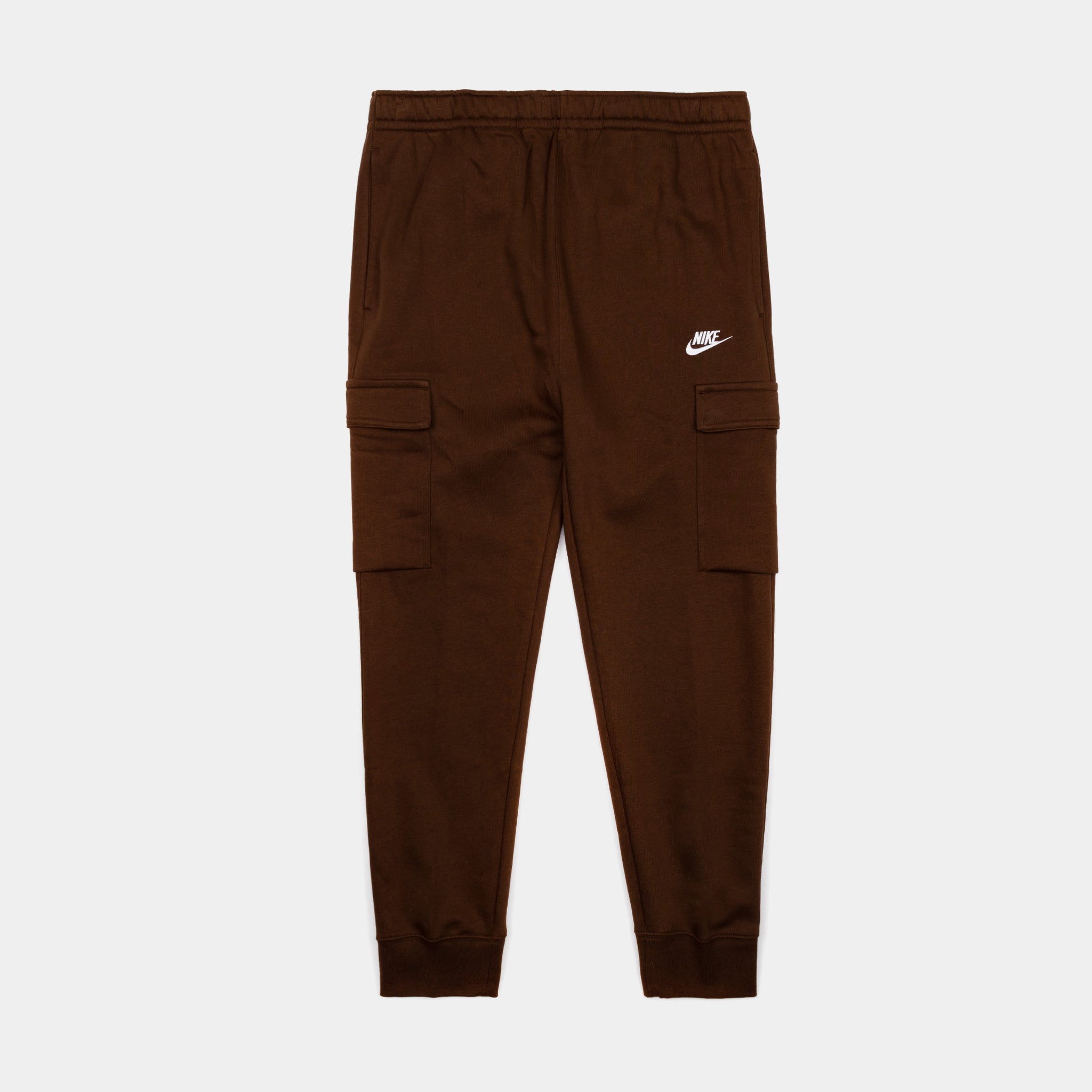 Nike NSW Club Fleece Cargo Jogger Mens Pants Brown CD3129-259
