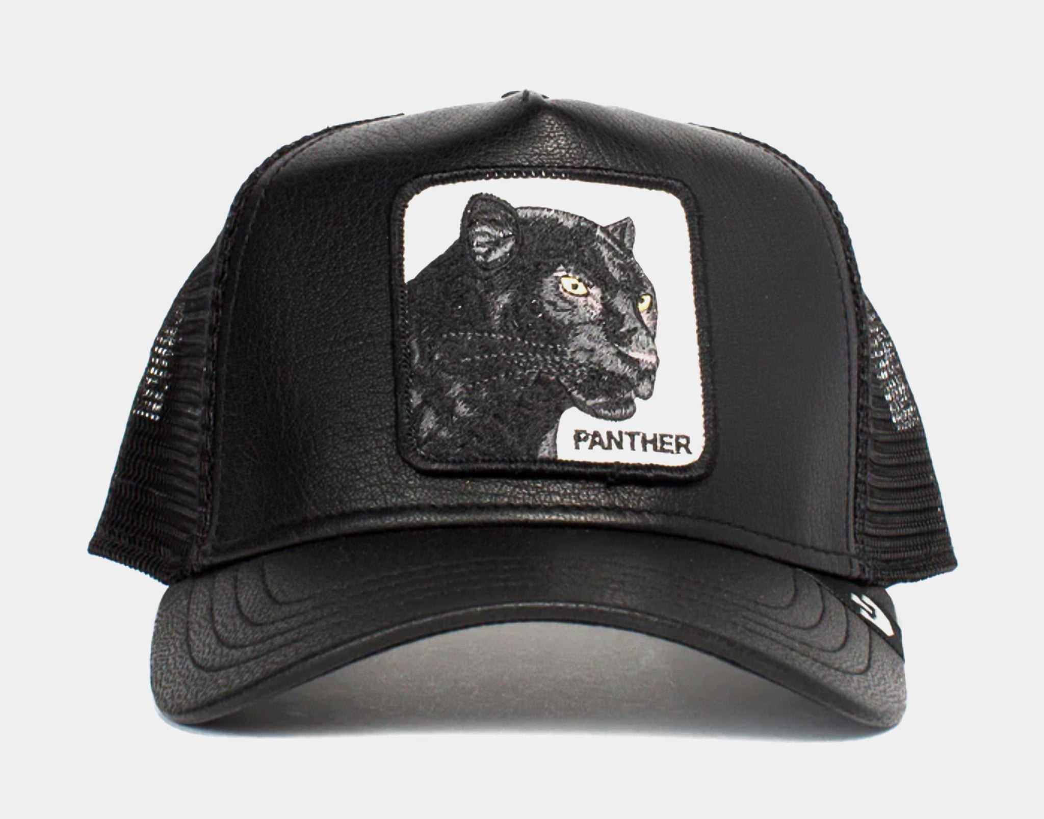 Goorin Bros The Truth Will Prevail Leather Trucker Mens Hat Black