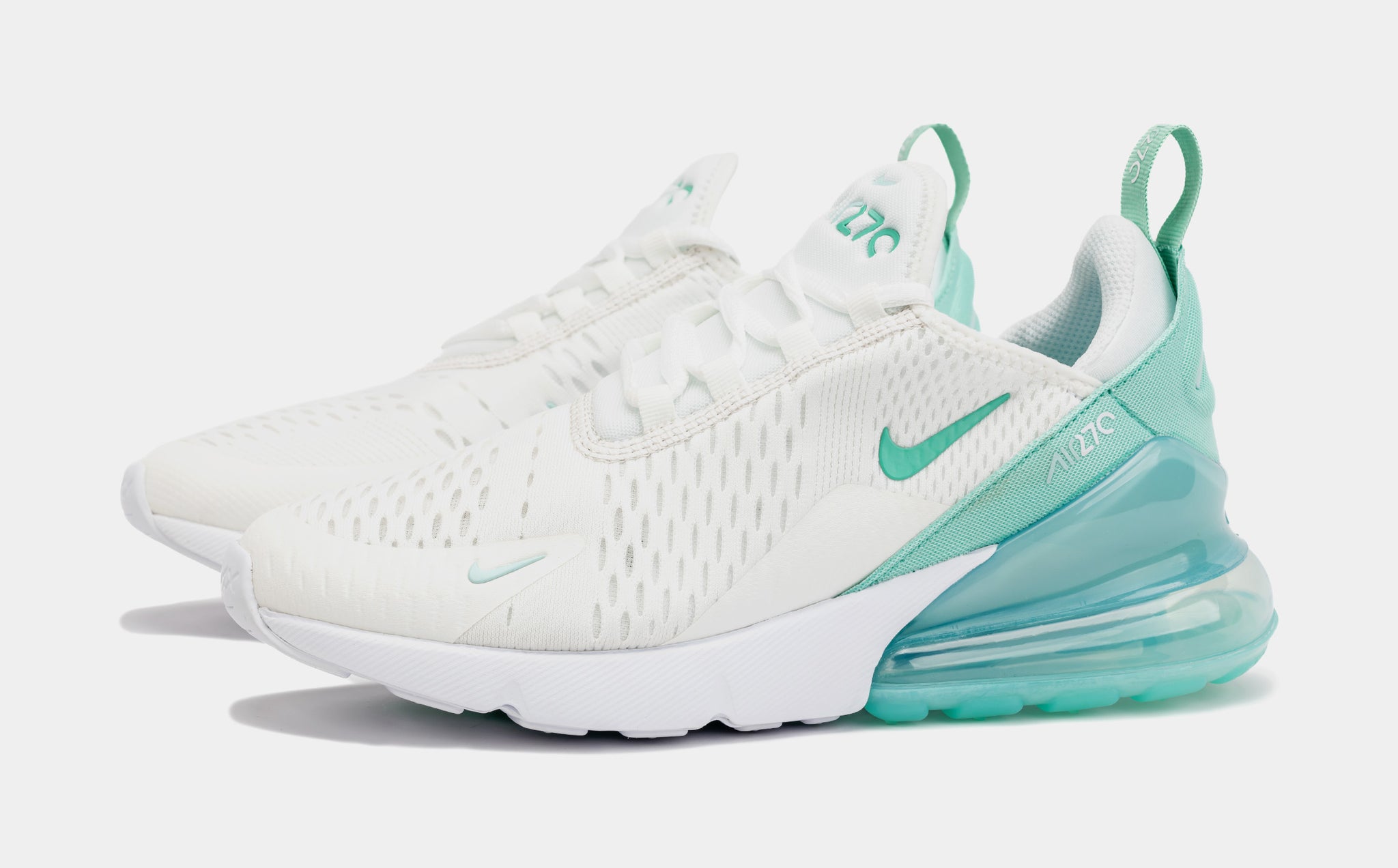 Nike Air Max 270 Grade School Lifestyle Shoes Summit White Jade
