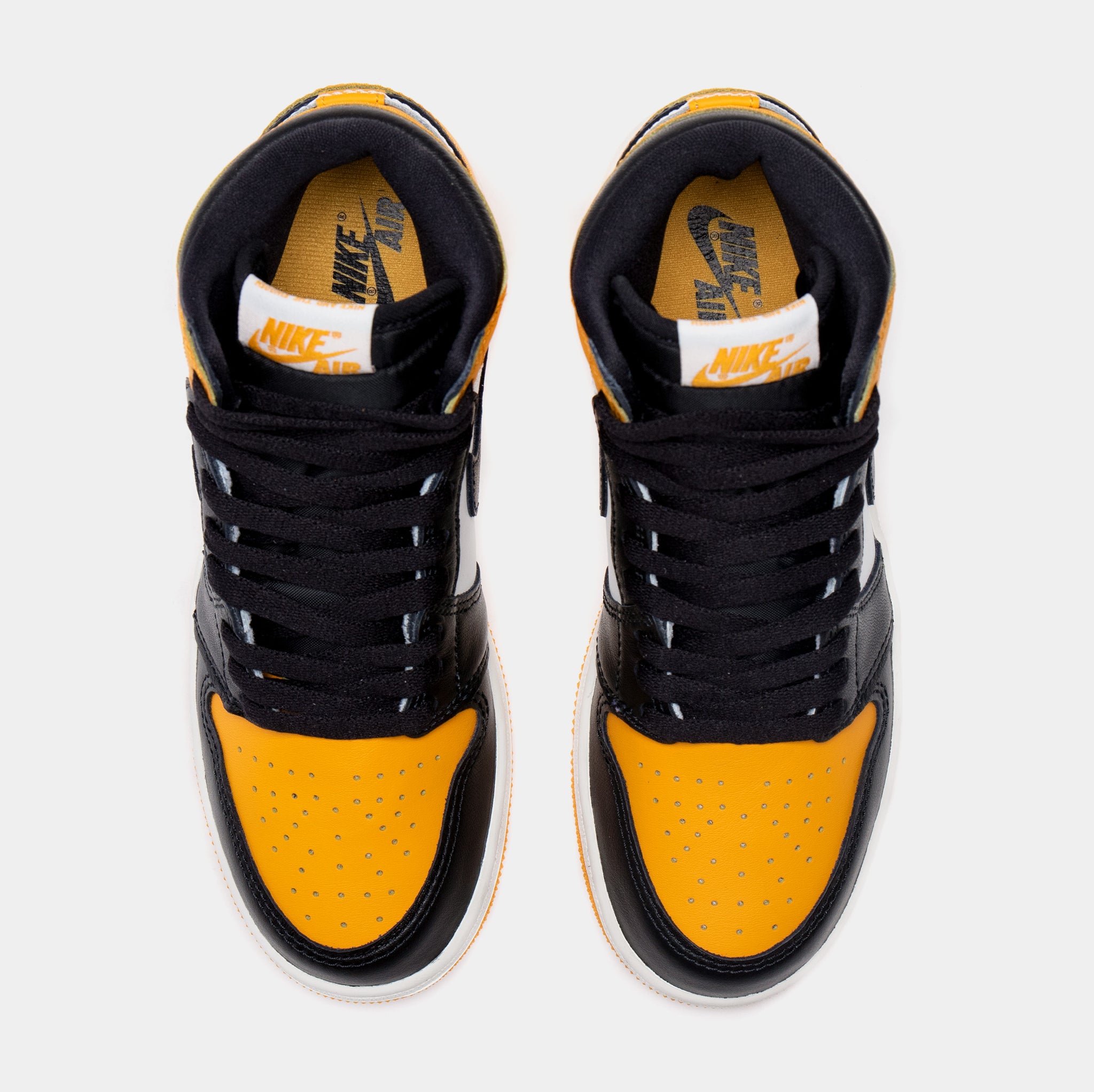 Yellow and black air jordan 1 grade school Clearance