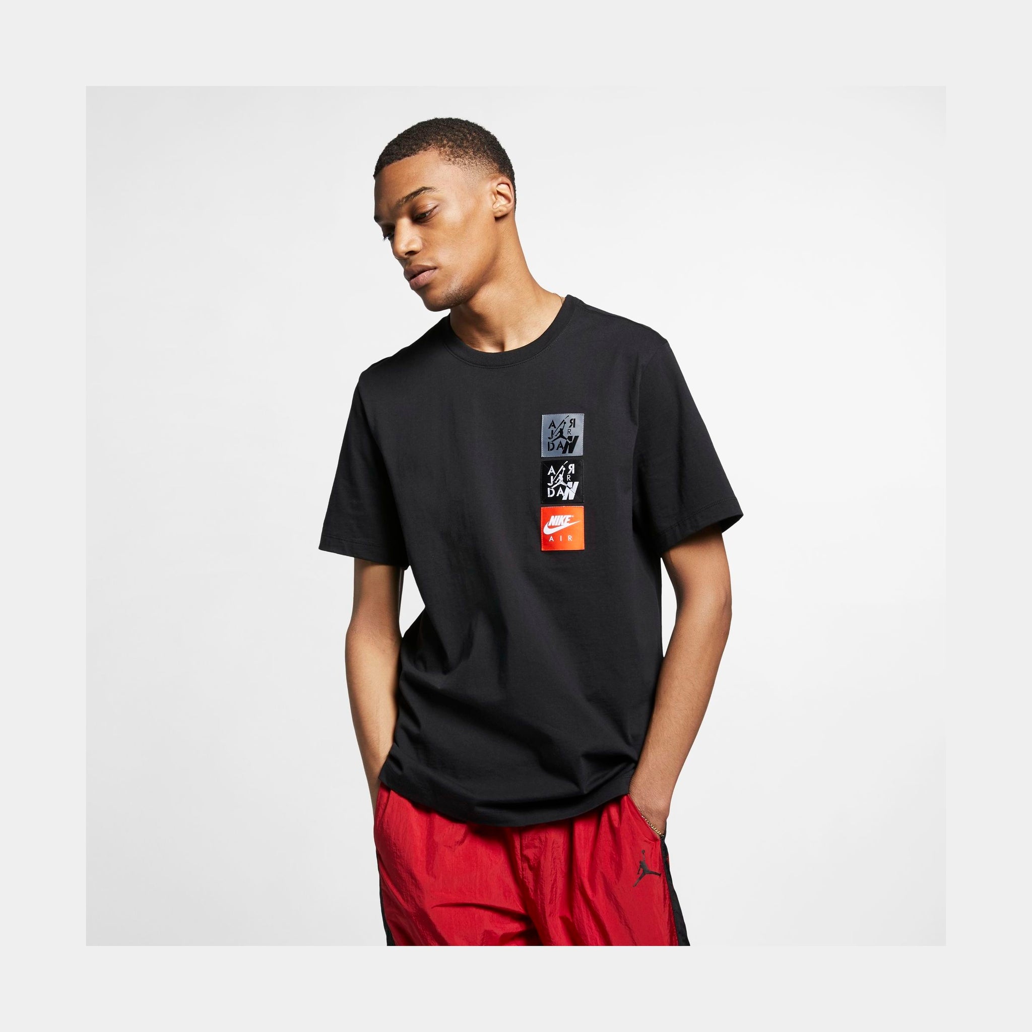 Jordan Air Jordan 4 Legacy Woven Label Mens T-Shirt Black CI9875