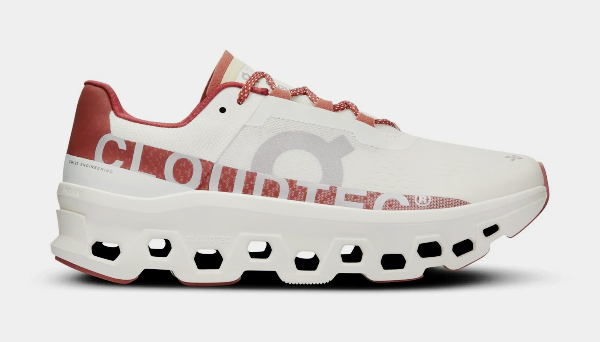 On Cloudmonster LNY Mens Running Shoes Ivory Ruby 